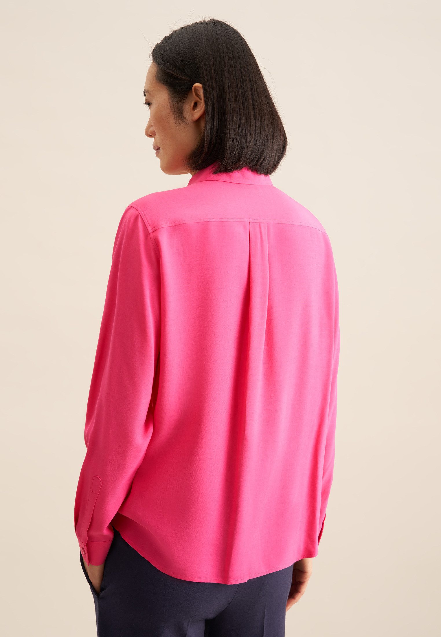 seidensticker Overhemdblouse Lange mouwen kraag uni