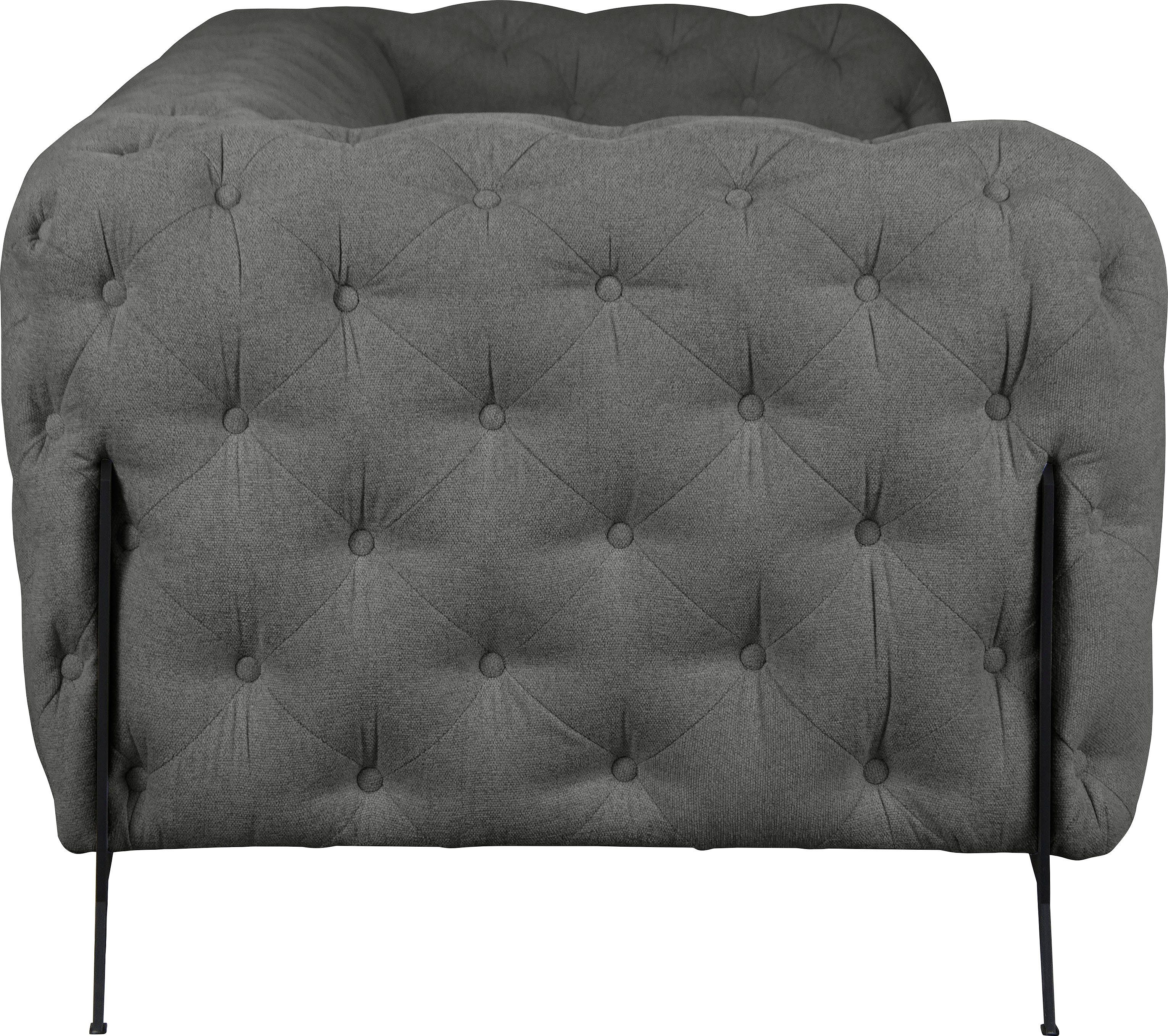 Leonique Chesterfield-bank Amaury luxueuze capitonnage, moderne chesterfield look, kleur van de poten ter keuze