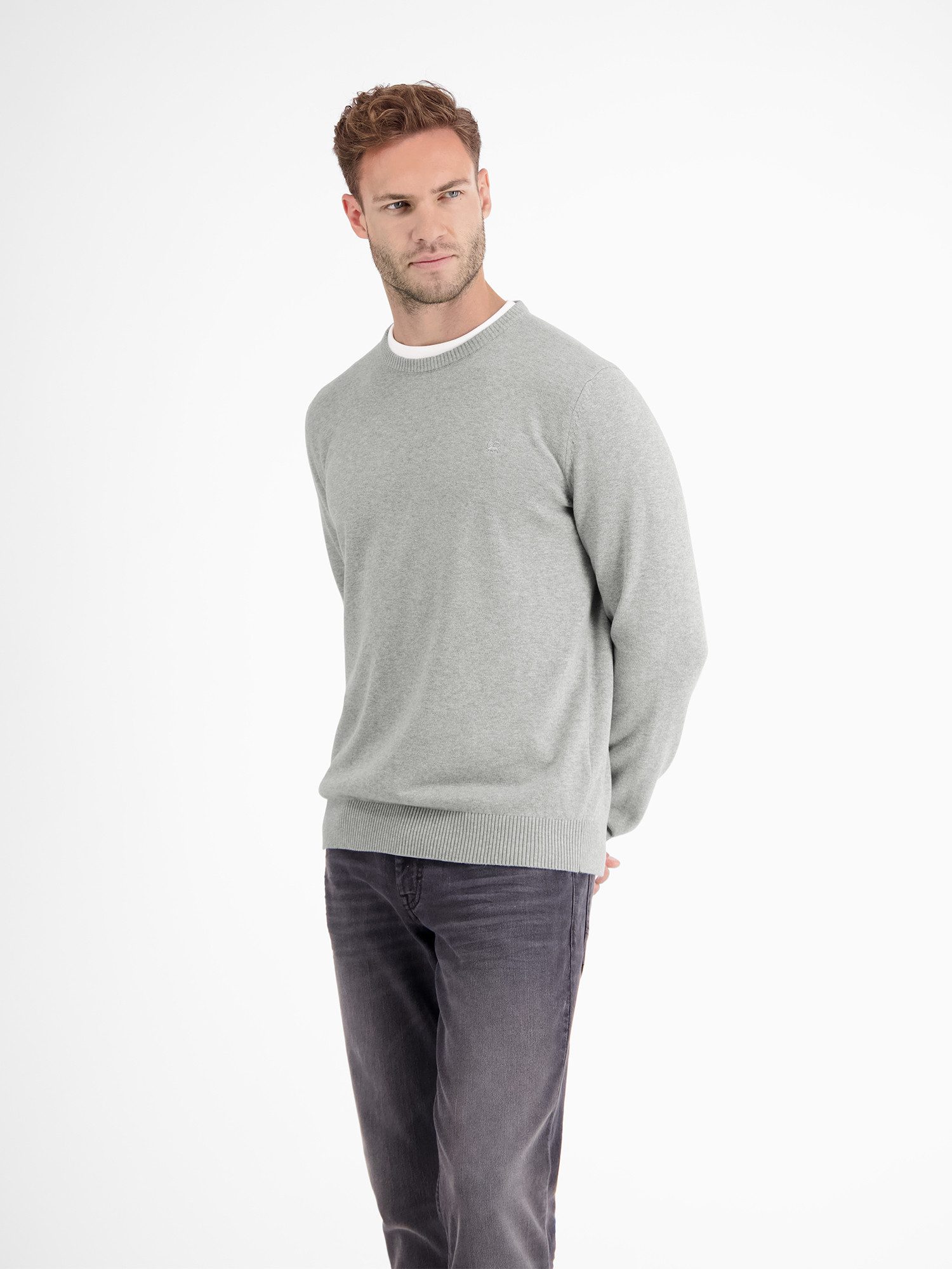 Lerros Gebreide trui LERROS crewneck gebreide pullover