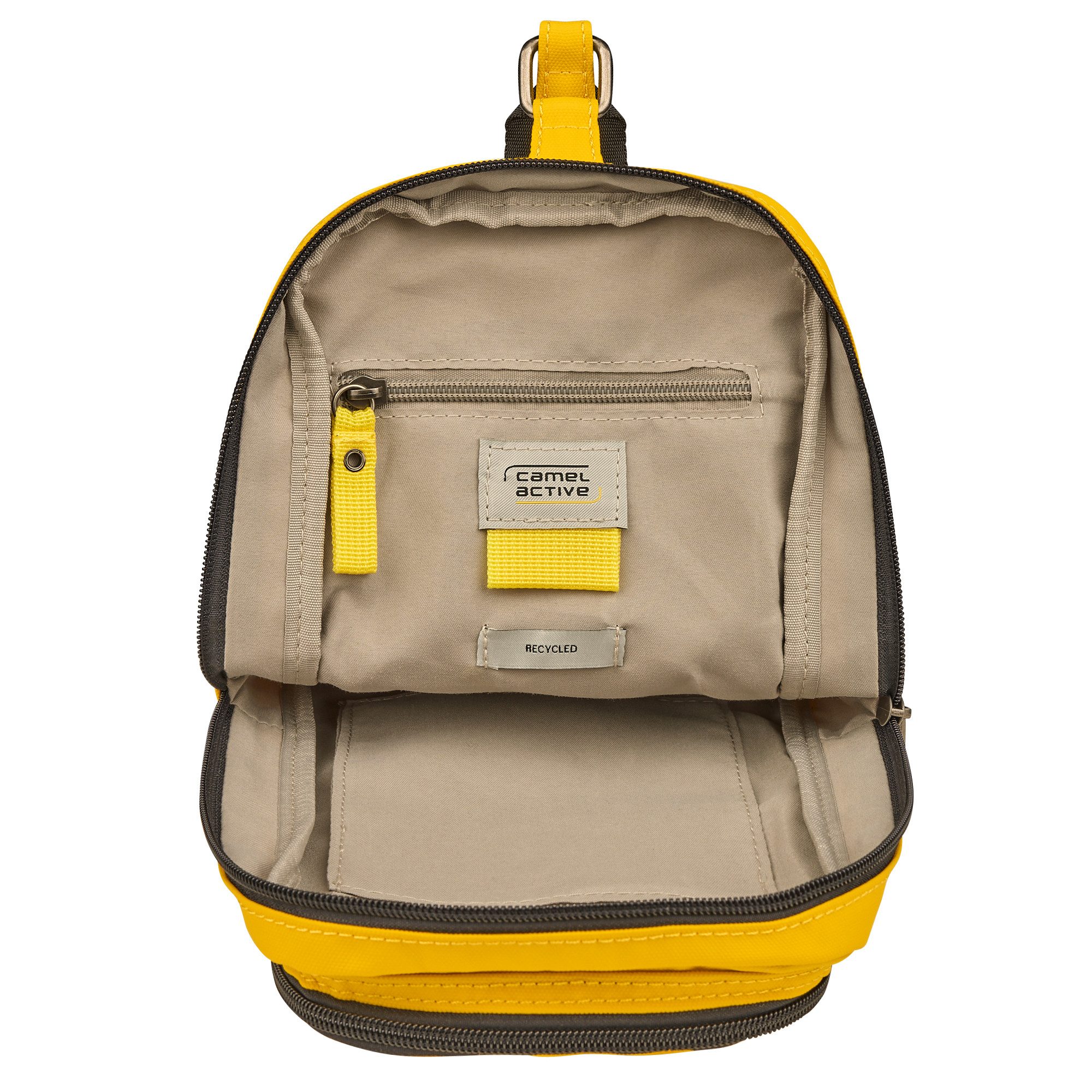 camel active Rugzak Explore waterafstotend gerecycled nylon en reflecterende ritsen