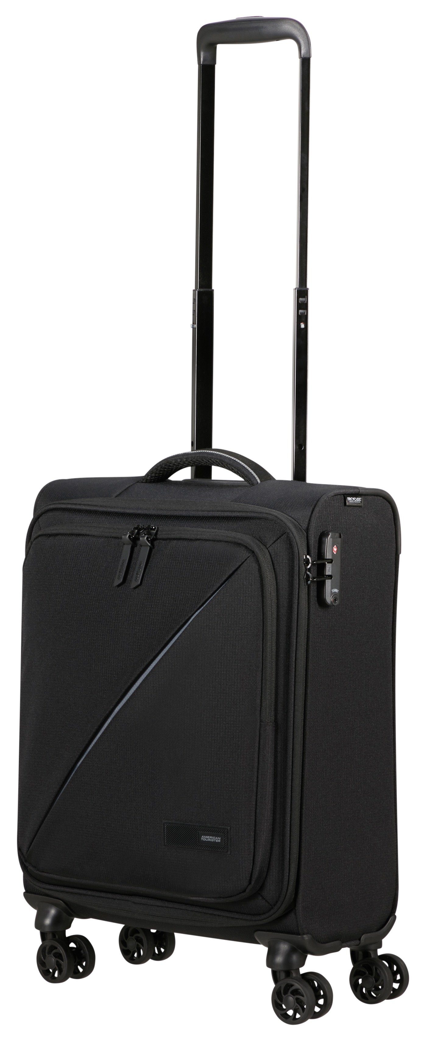 American Tourister Trolley (handbagage) TAKE2CABIN 55 cm harbor blue Handbagage-koffer reisbagage zachte koffer TSA-cijferslot
