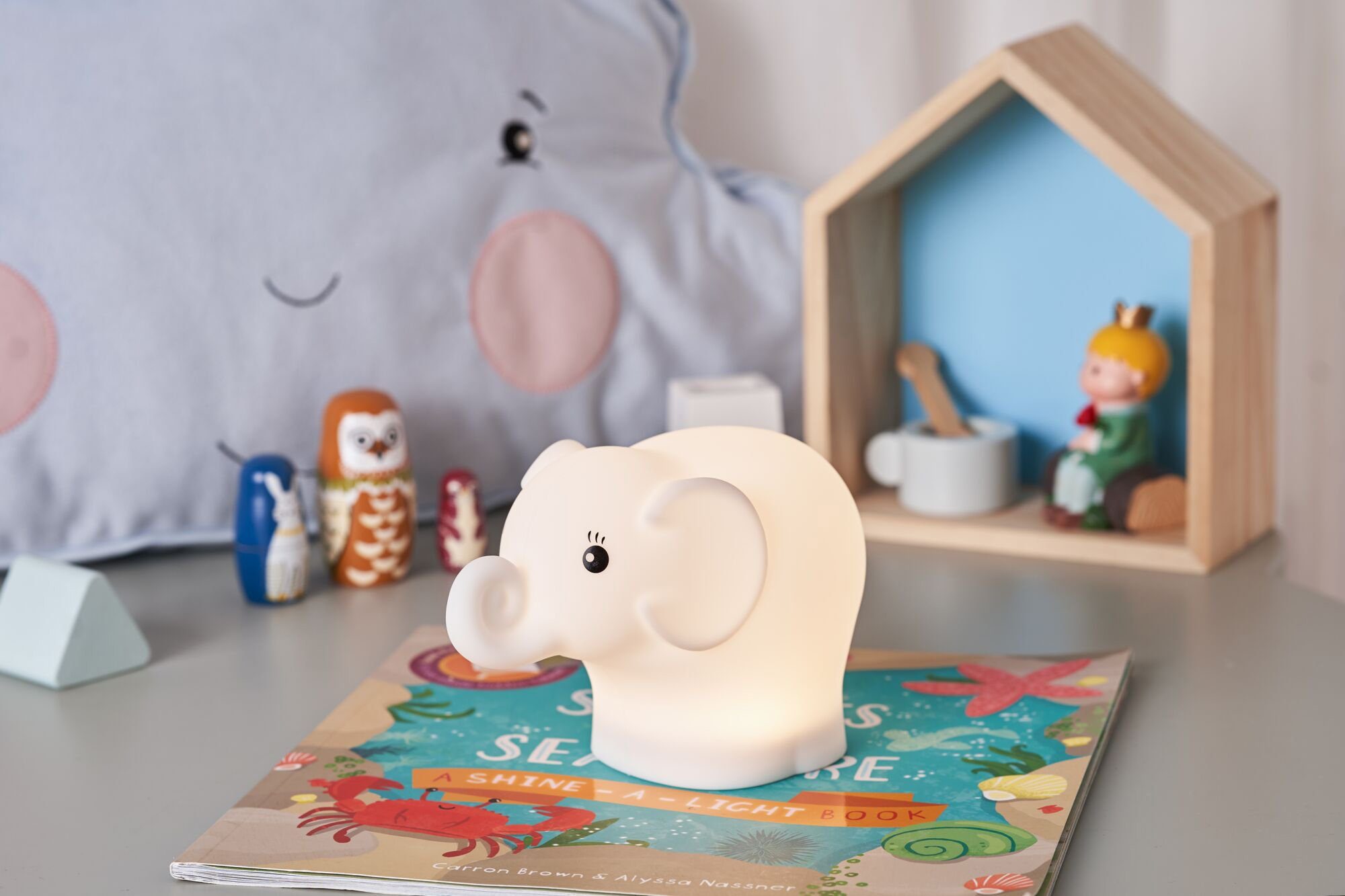 Pauleen Led-nachtlampje Night Elephant LED-module, olifant, BPA-vrij, kleurverandering RGBW (1 stuk)