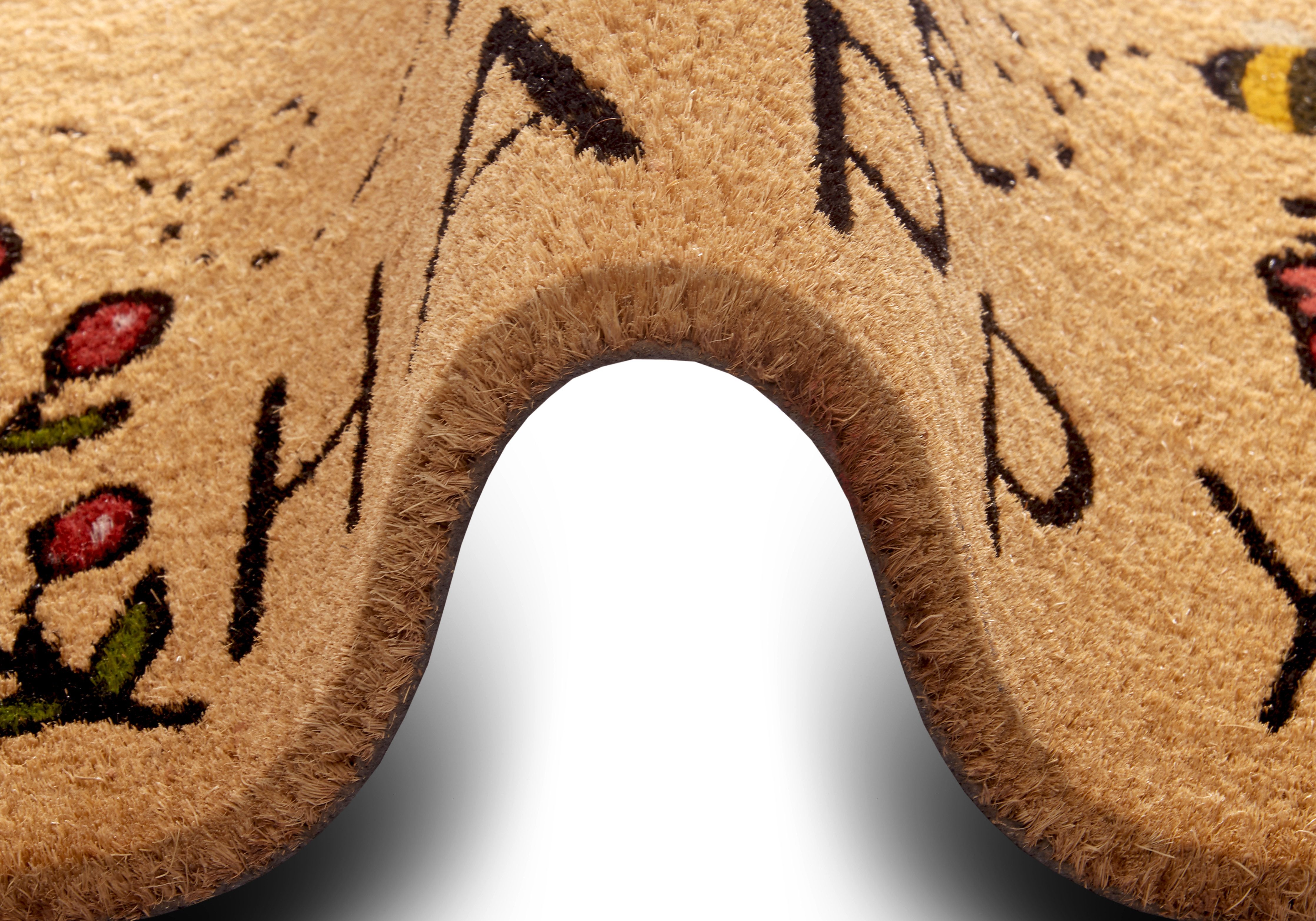 HANSE Home Mat Bee Happy, deurmat Kokos, vuilopvangmat, outdoor, antislip, binnen, kokosmat, gang