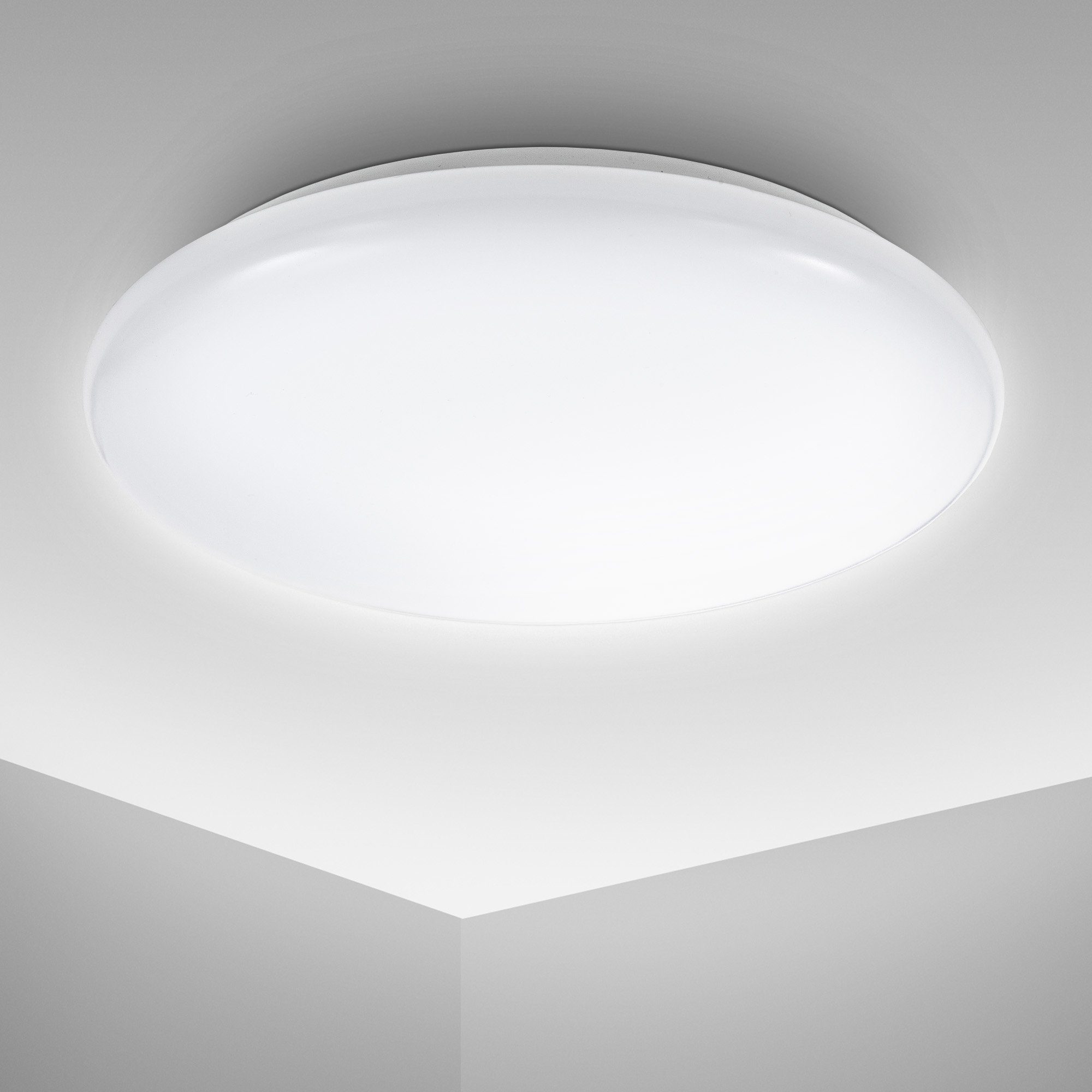 B.K.Licht Led-plafondlamp BK_DB1181 LED plafondlamp, Ø27,8cm, neutraal wit licht, wit (1 stuk)