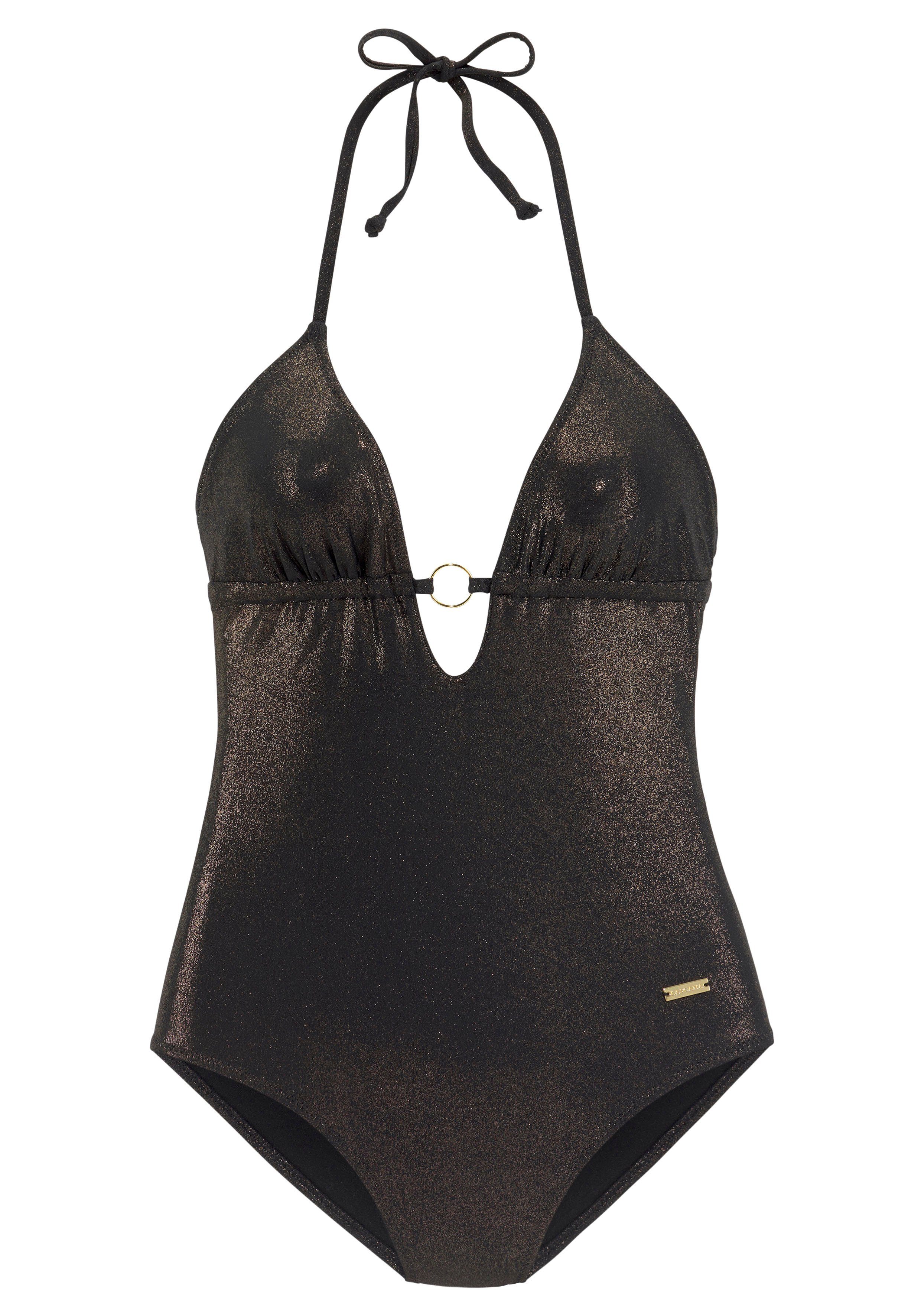 Lascana Badpak met gouden glanzende coating