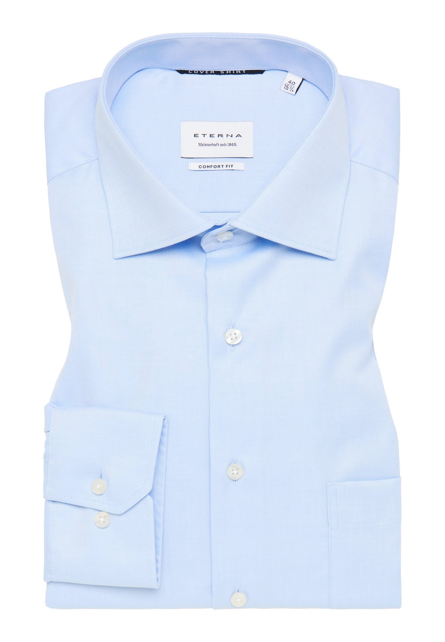 Eterna Overhemd met lange mouwen Comfort fit NON IRON (strijkvrij)