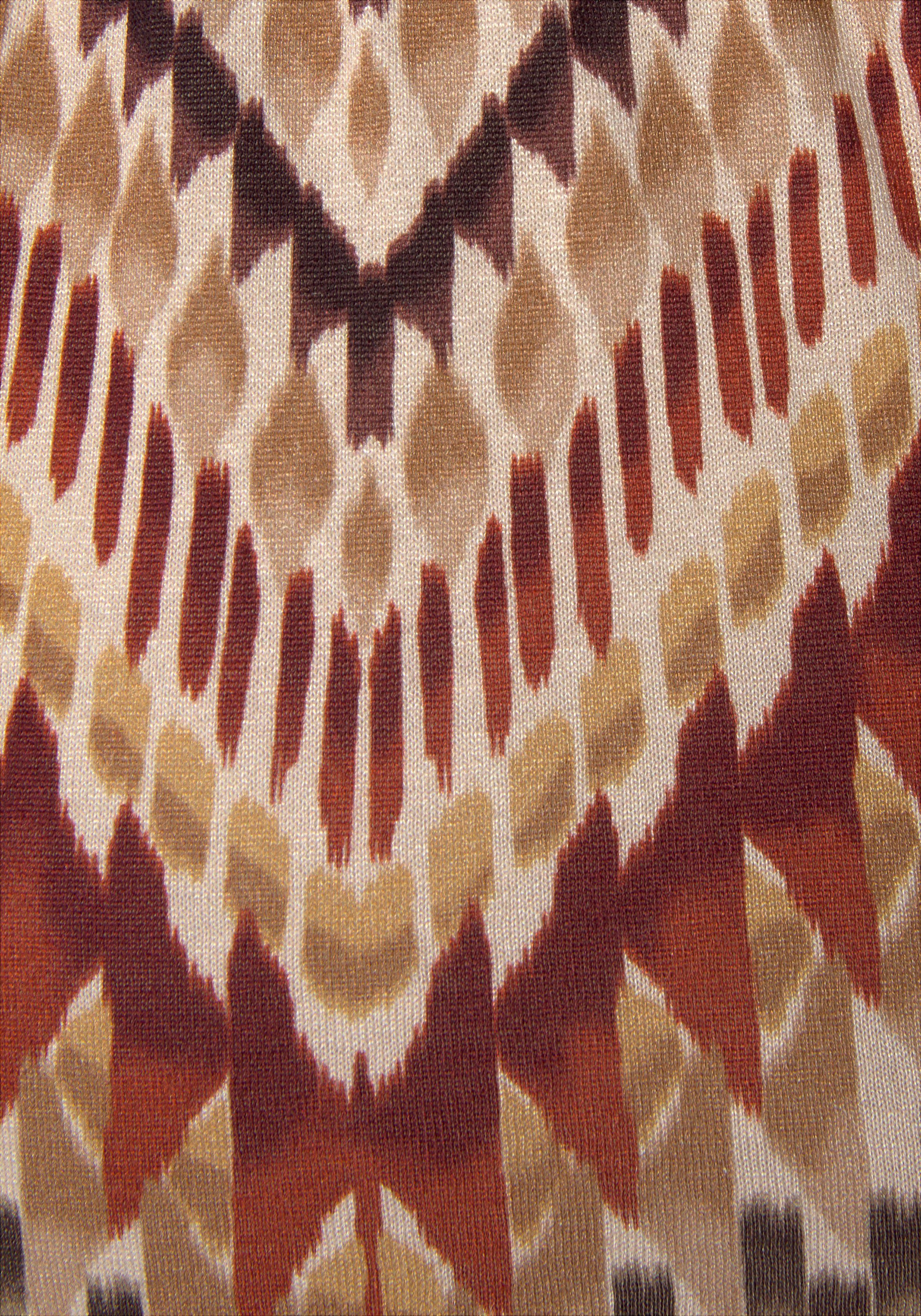 Lascana Jerseybroek met etnische print en zakken, losse pasvorm