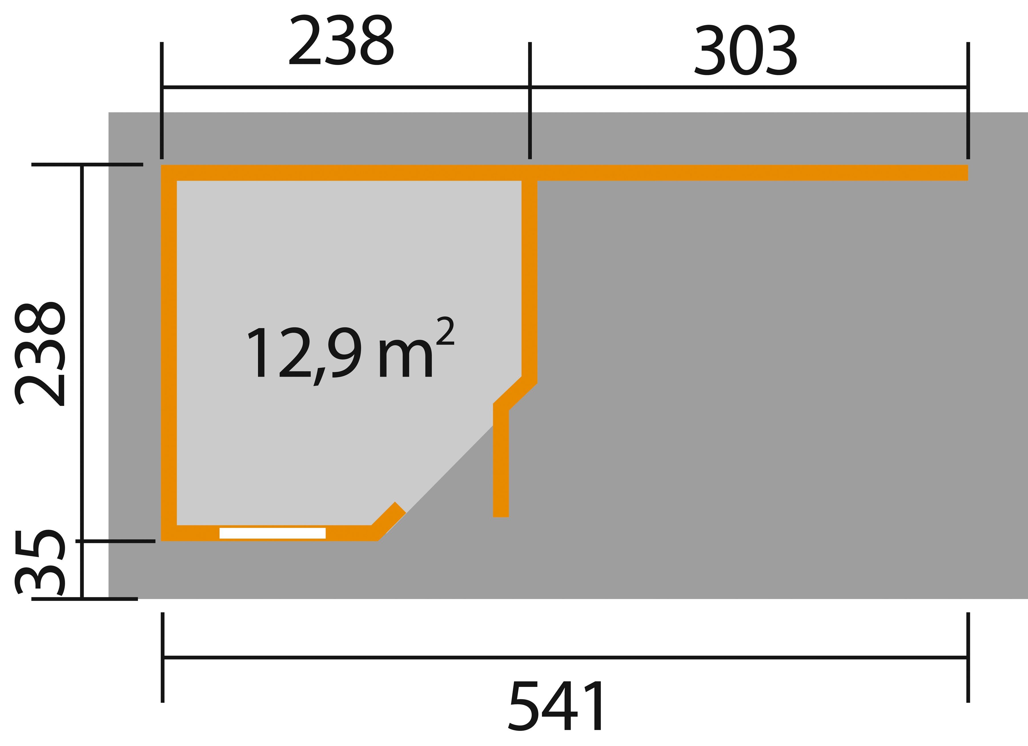 weka Tuinhuisje Designhaus 213B Maat 1 (set)