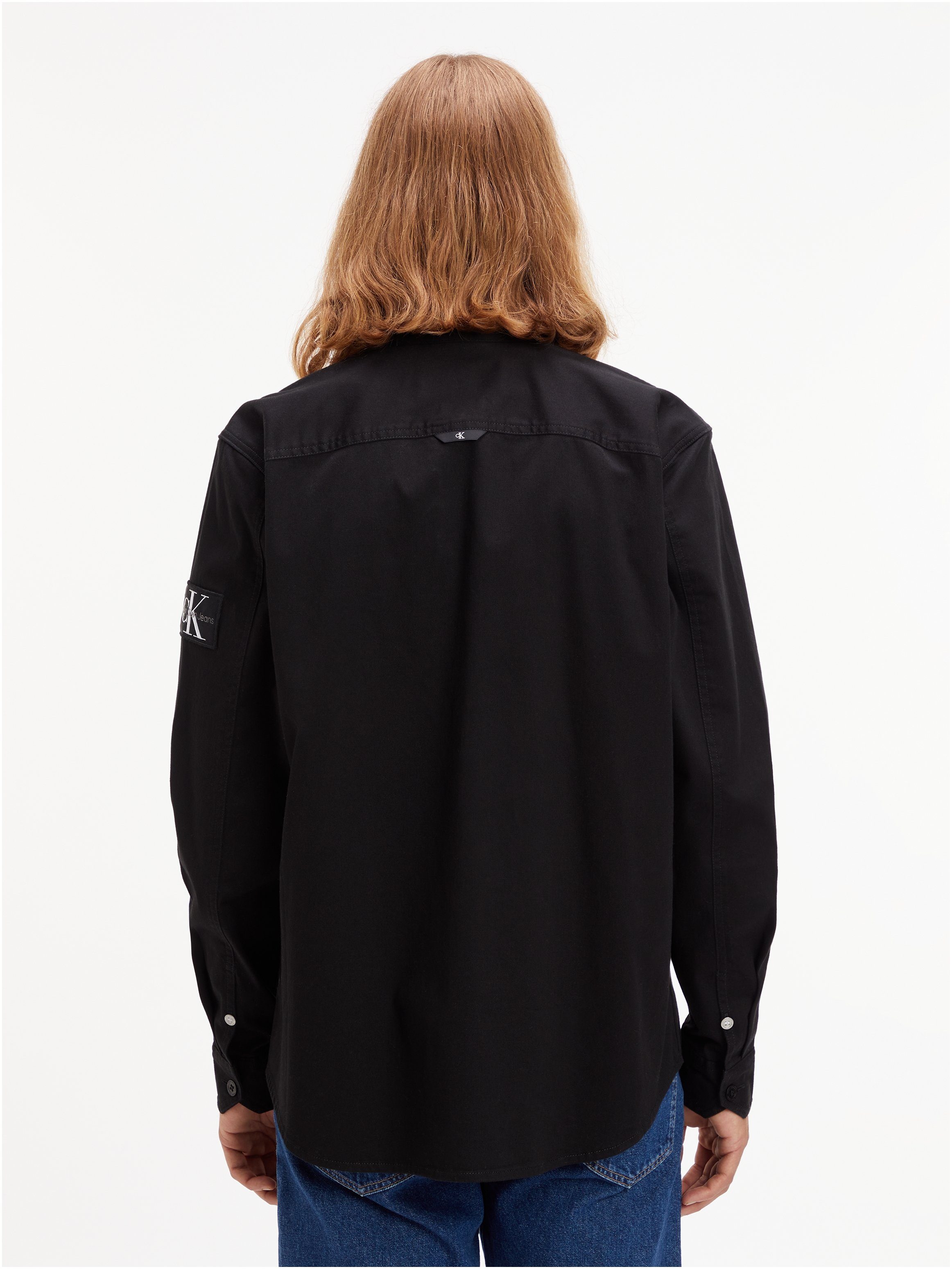 Calvin Klein Overhemd met lange mouwen MONOLOGO BADGE RELAXED SHIRT