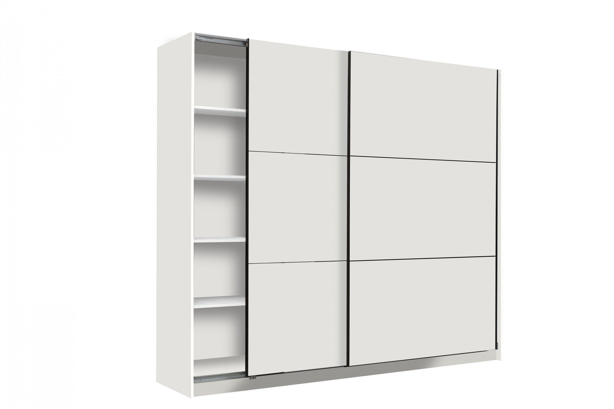 INOSIGN Zweefdeurkast Sierra klassieke kledingkast linnenkast 179 of 217 cm breed met volledige binnenindeling, fsc®-gecertificeerd houtmateriaal