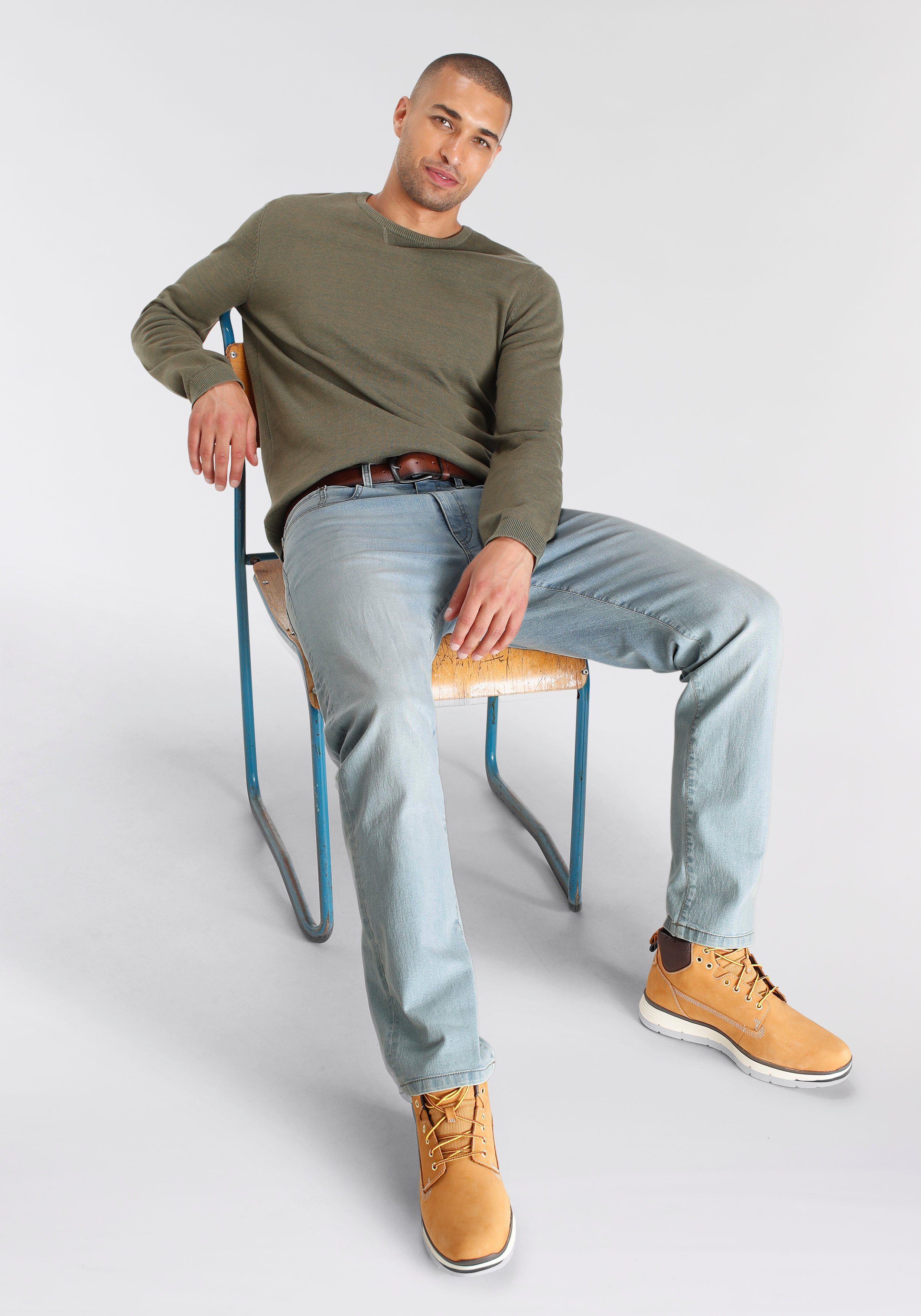 AJC Trui met ronde hals in speciale brei-look
