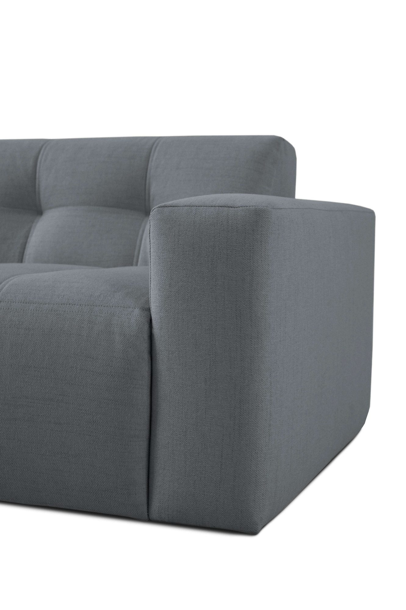 INOSIGN Hoekbank Tapley Breedte 221 cm, L-vorm, fijne structuur, met knoopstiksel, vloerhoog