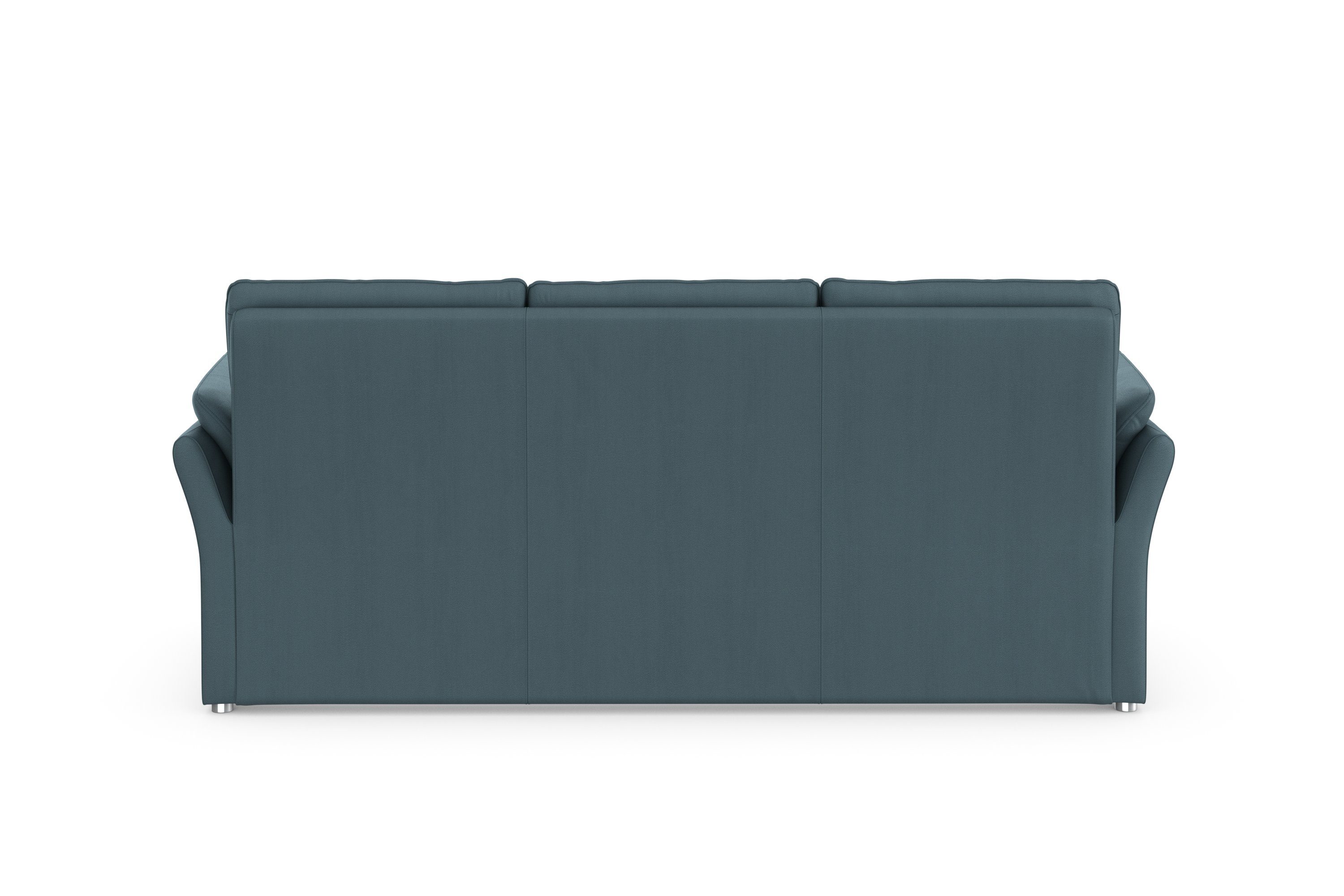 DOMO collection 3-zitsbank Pina, smalle armleuningen, met bonellvering, compact & elegant Hoge zitcomfort, luxe microvezel leerlook, grijs, breedte 219 cm