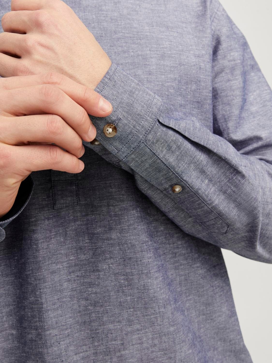 Jack & Jones Overhemd met lange mouwen JJESUMMER TUNIC LINEN BLEND SHIRT LS SN