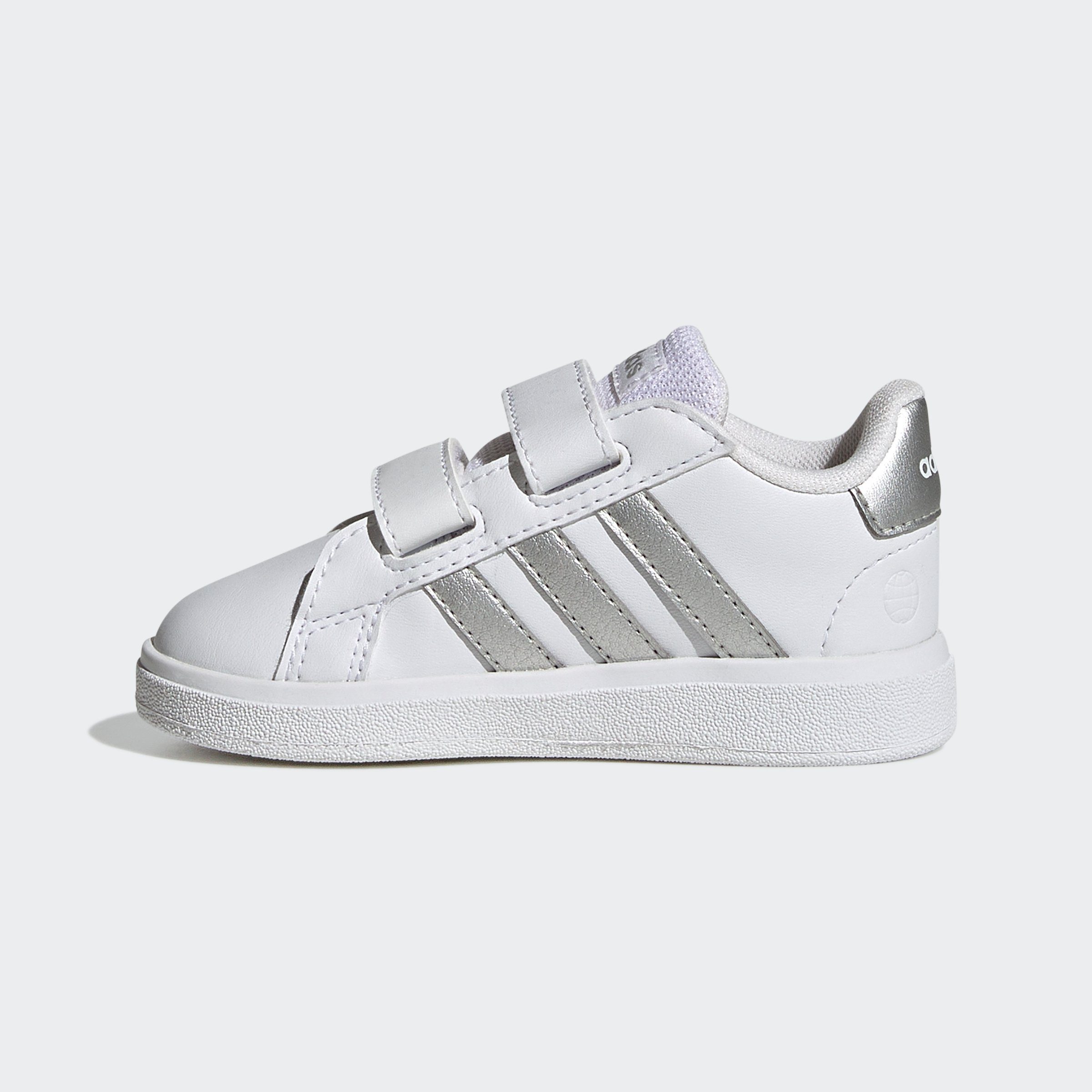 adidas Sportswear Sneakers GRAND COURT LIFESTYLE HOOK AND LOOP voor kinderen, ontwerp geïnspireerd door de adidas superstar