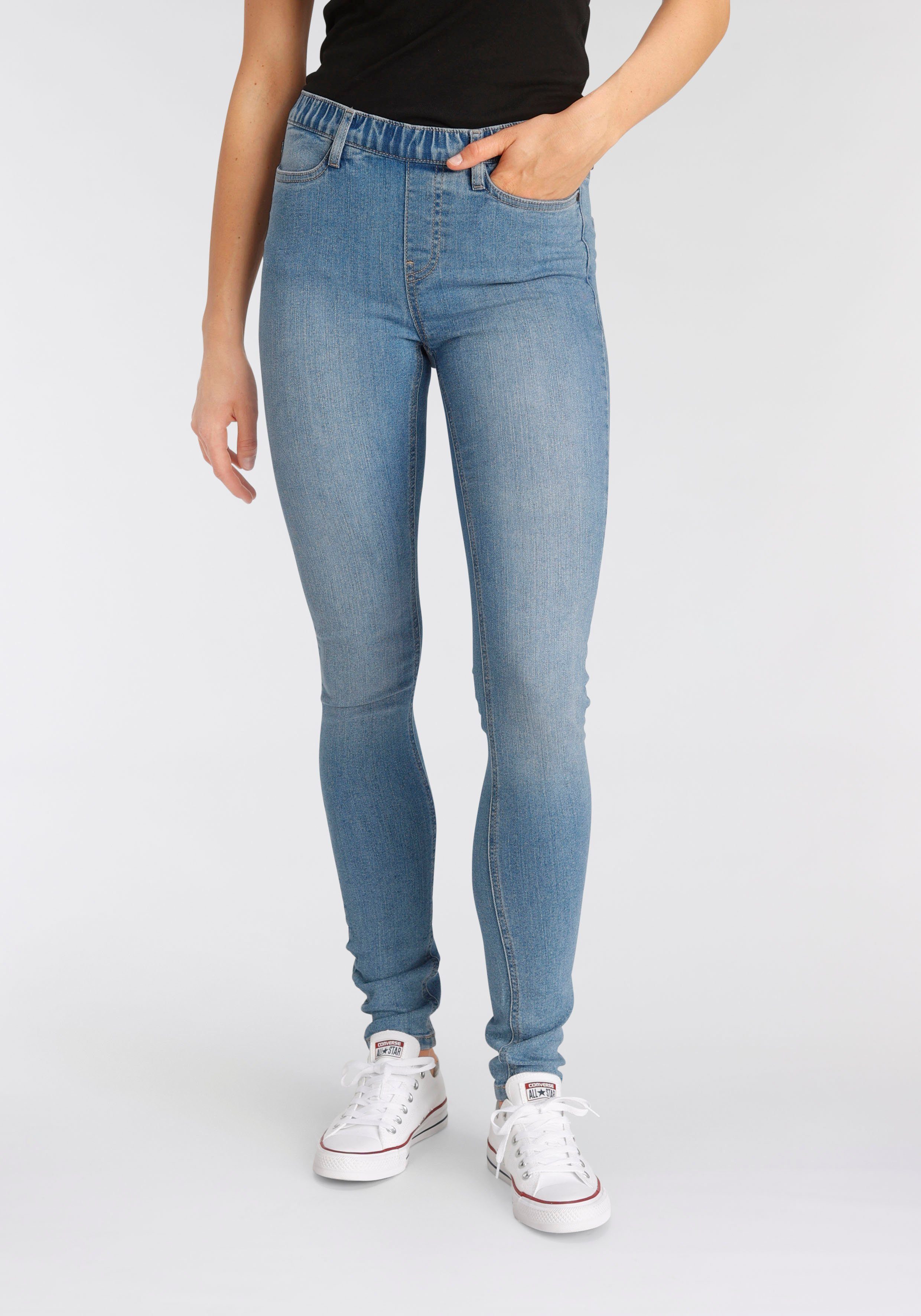 Flashlights Jeggings strakke pasvorm skinny jeans used-look-wassing hoge taille (Set van 2)