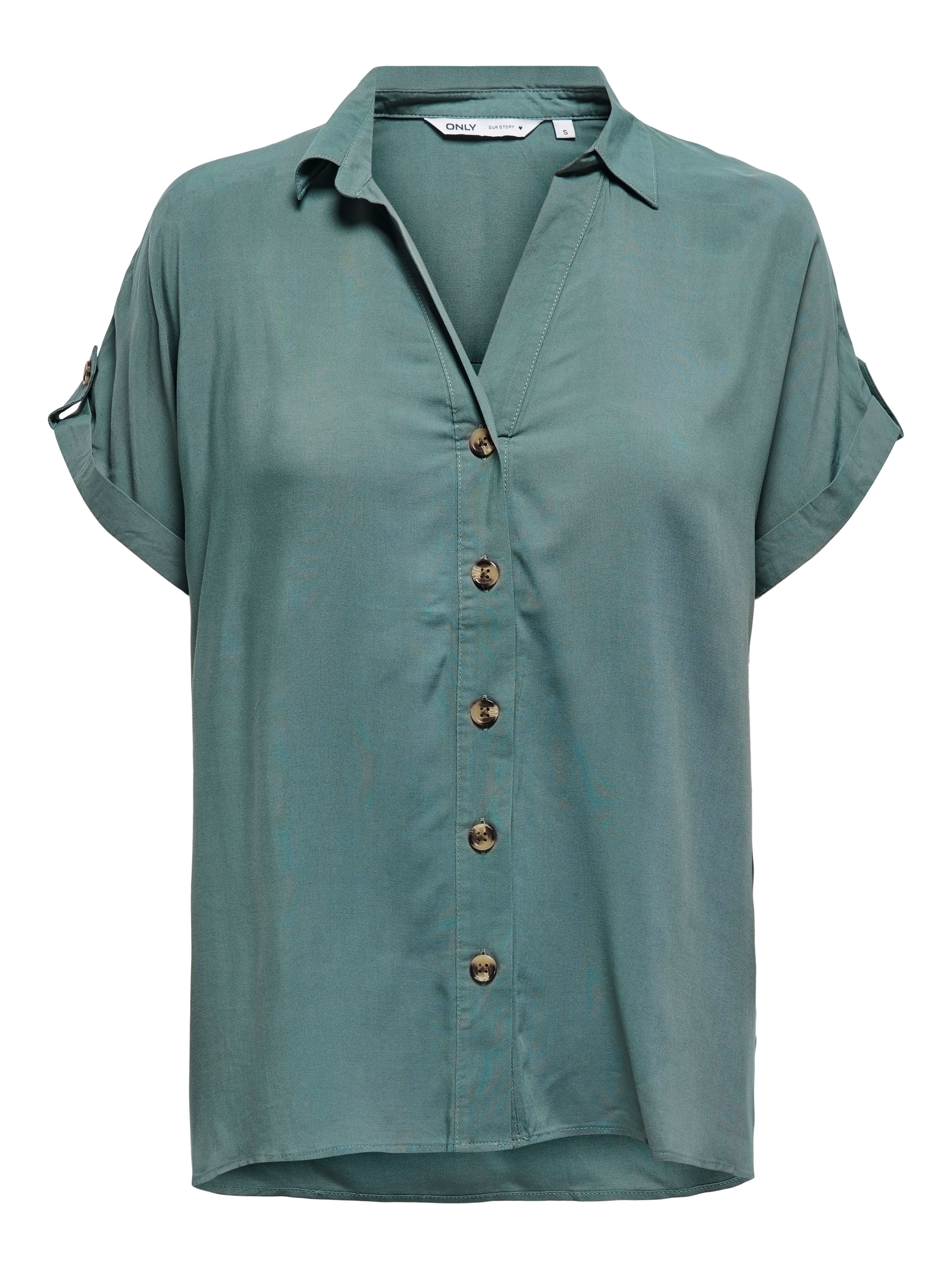 Only Blouse met korte mouwen ONLYASMIN SHIRT S/S WVN NOOS