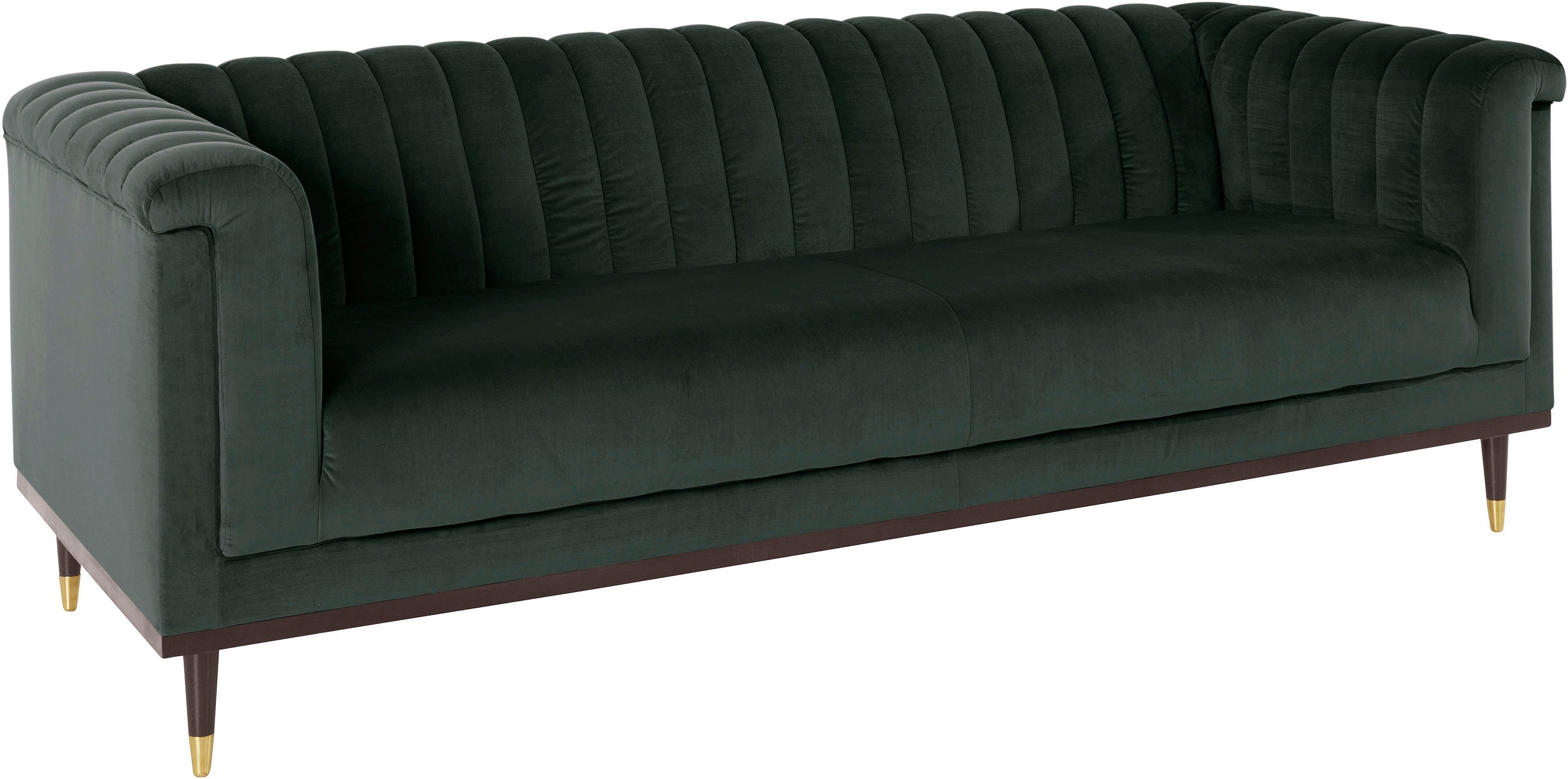 Guido Maria Kretschmer Home&Living 3-zitsbank Chamby met houten rand onder en stiksels bij de leuning
