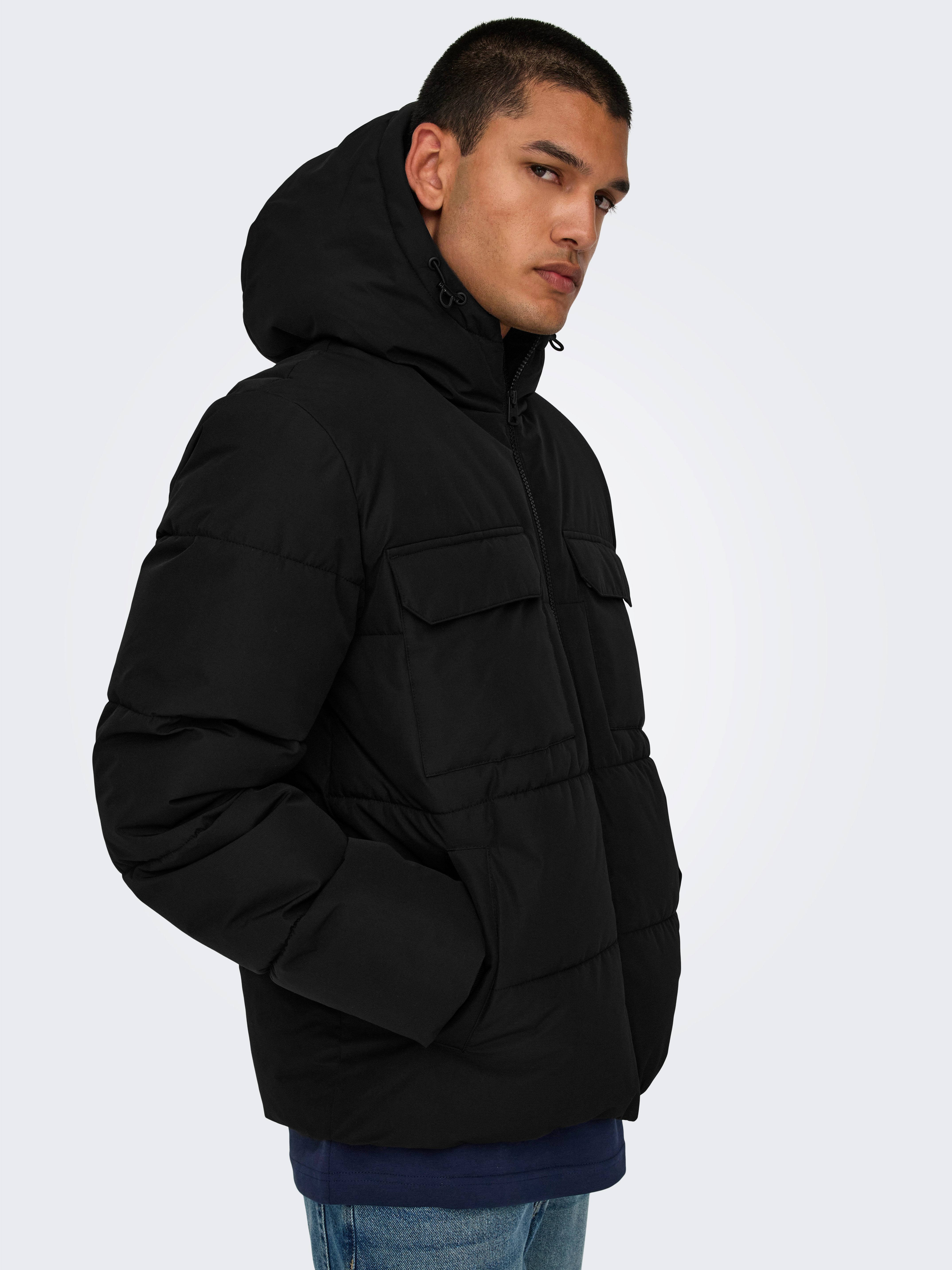 ONLY & SONS Gewatteerde jas ONSELIJAH PCKT. HOOD JACKET OTW NOOS