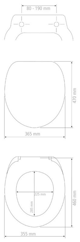 WENKO Toiletzitting Exclusive nr. 9 van duroplast, met soft-closemechanisme (1 stuk)