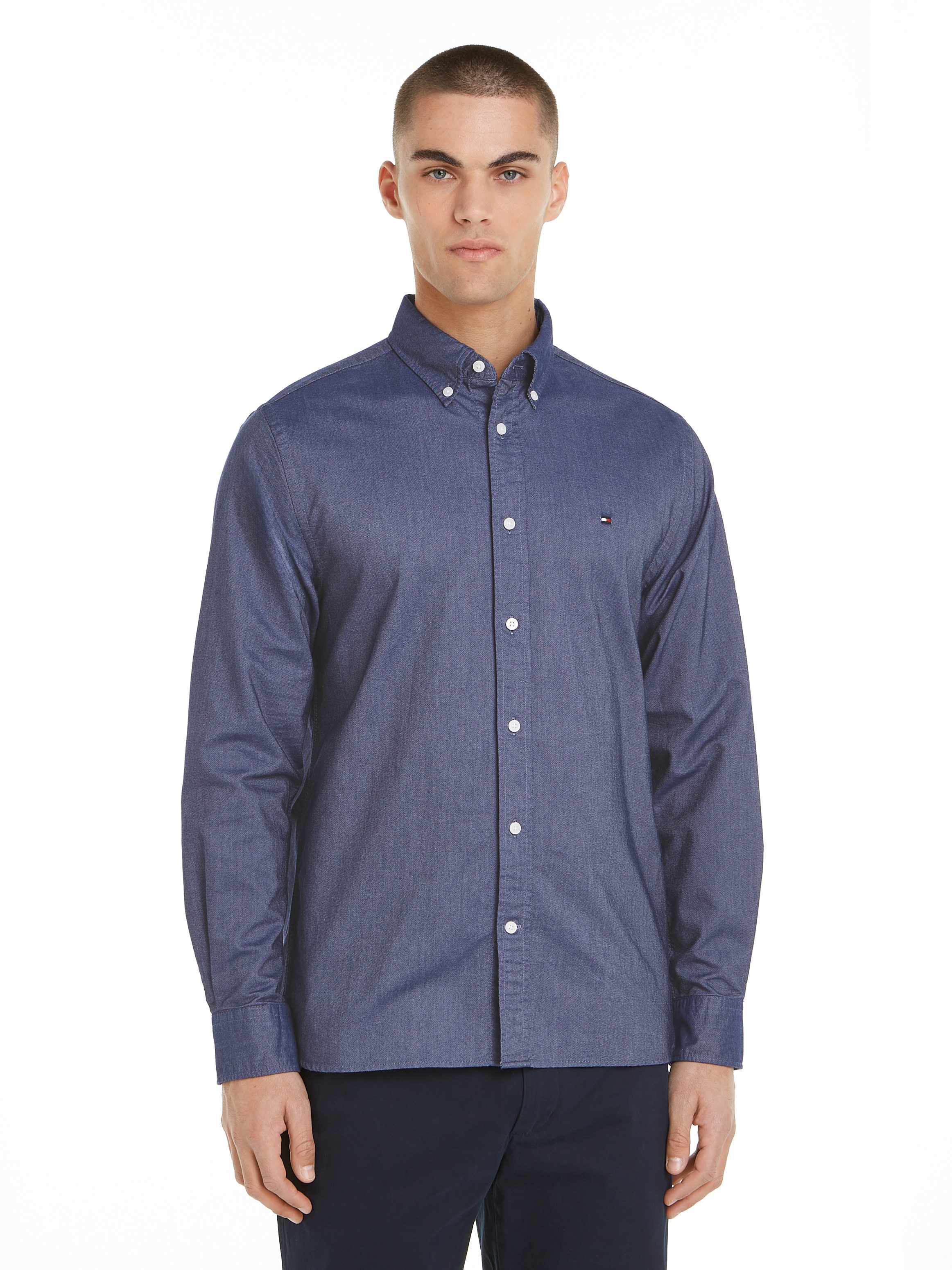 Tommy Hilfiger Overhemd met lange mouwen SOLID HERITAGE OXFORD RF SHIRT