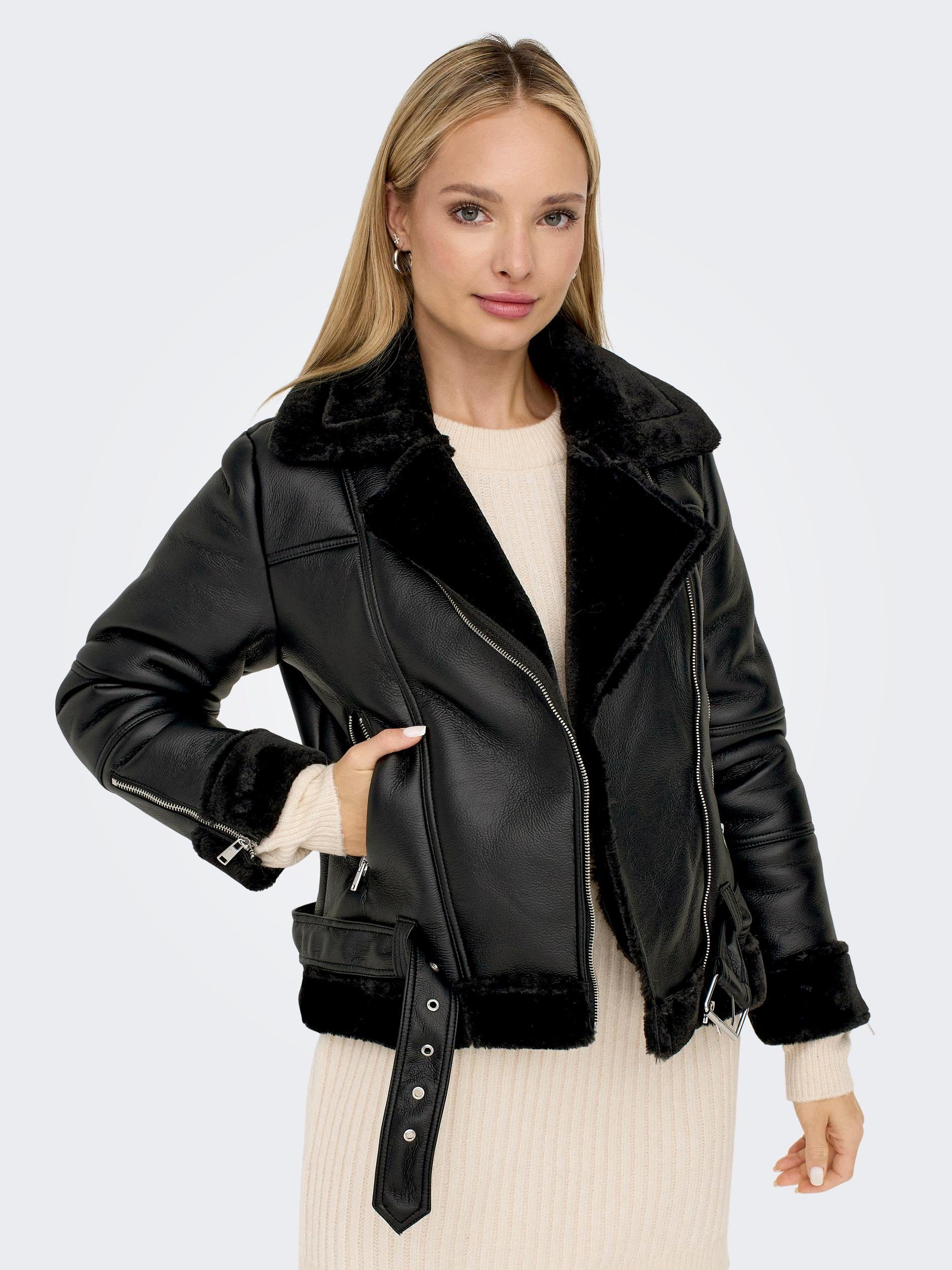 Only Imitatieleren jack ONLAGNETE FAUX LEATHER BIKER JKT OTW