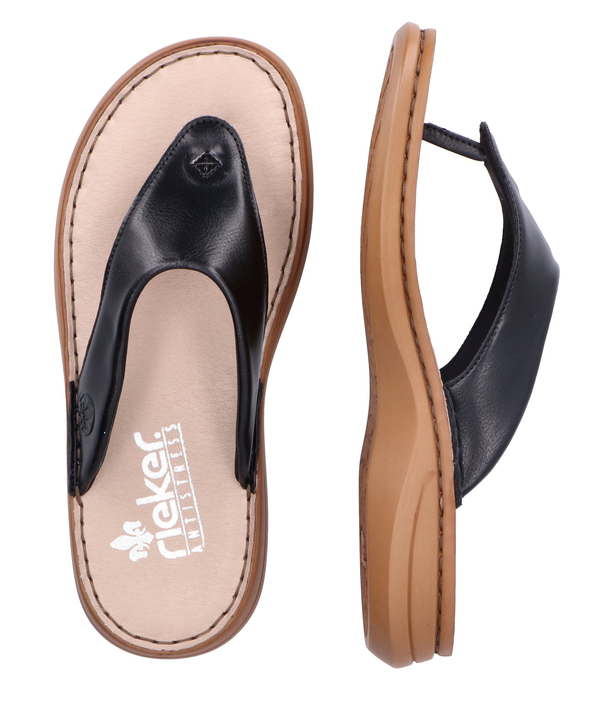 Rieker Teenslippers zomerschoen, slippers met tussenstuk voor de tenen