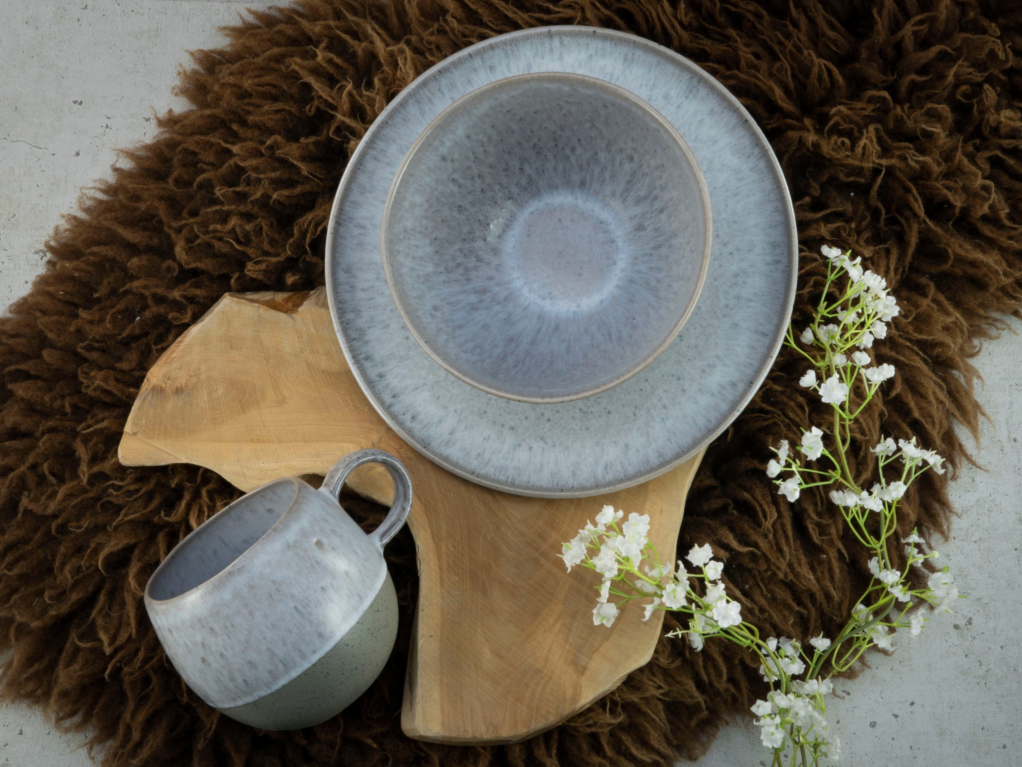 CreaTable Combi-servies Servies-set LOFT STONE Servies, 16 delen, voor 4 personen (set, 16-delig)