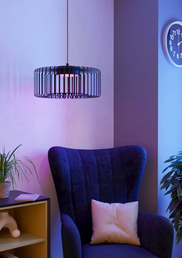 EGLO Hanglamp GINESTRONE-Z Metalen hanglamp, ZigBee, app en spraakbesturing Alexa, RGB, dimbaar (1 stuk)