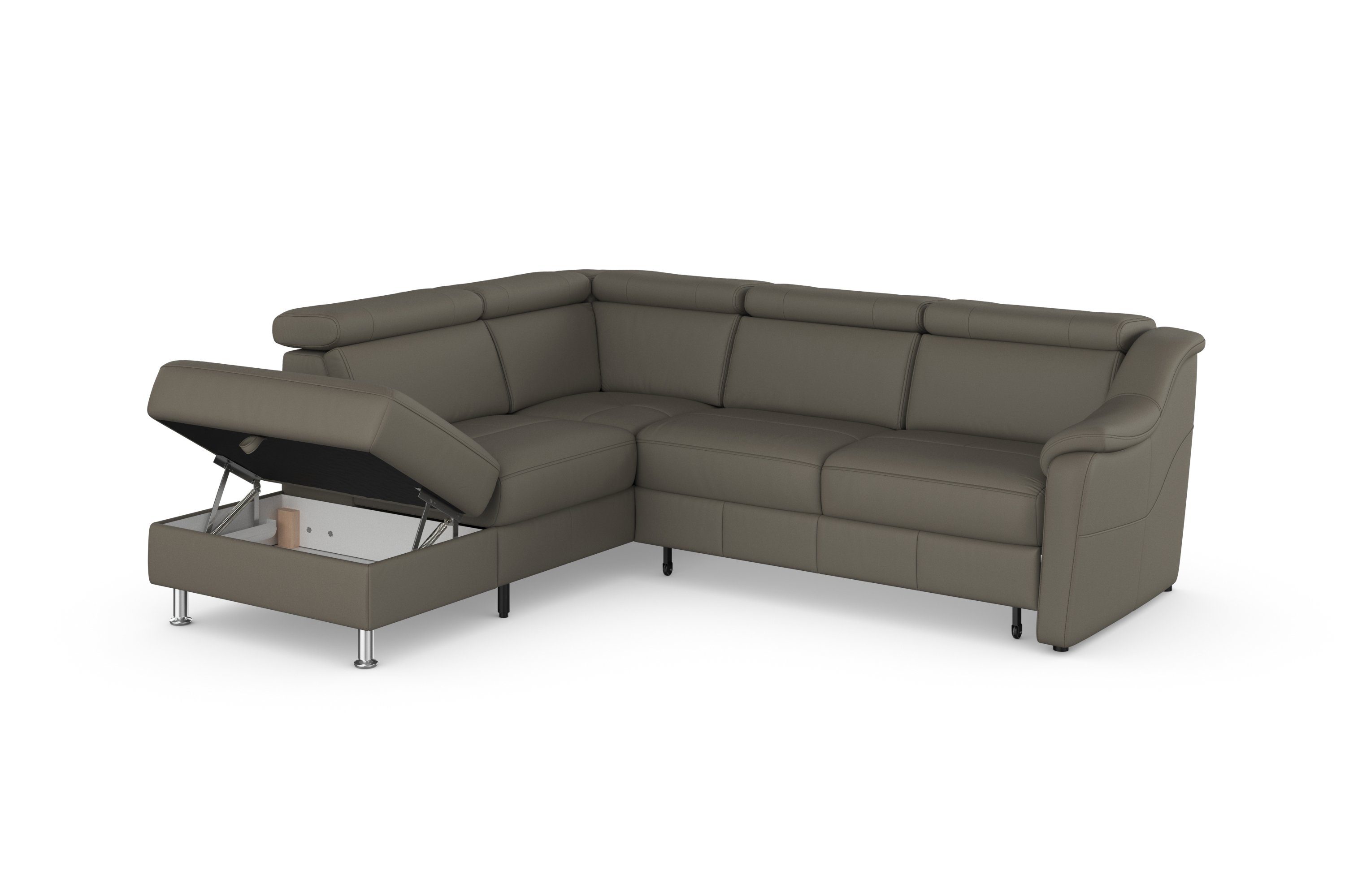 sit&more Hoekbank Freetown L-vorm met verstelbare hoofdsteun en comfortabele binnenvering