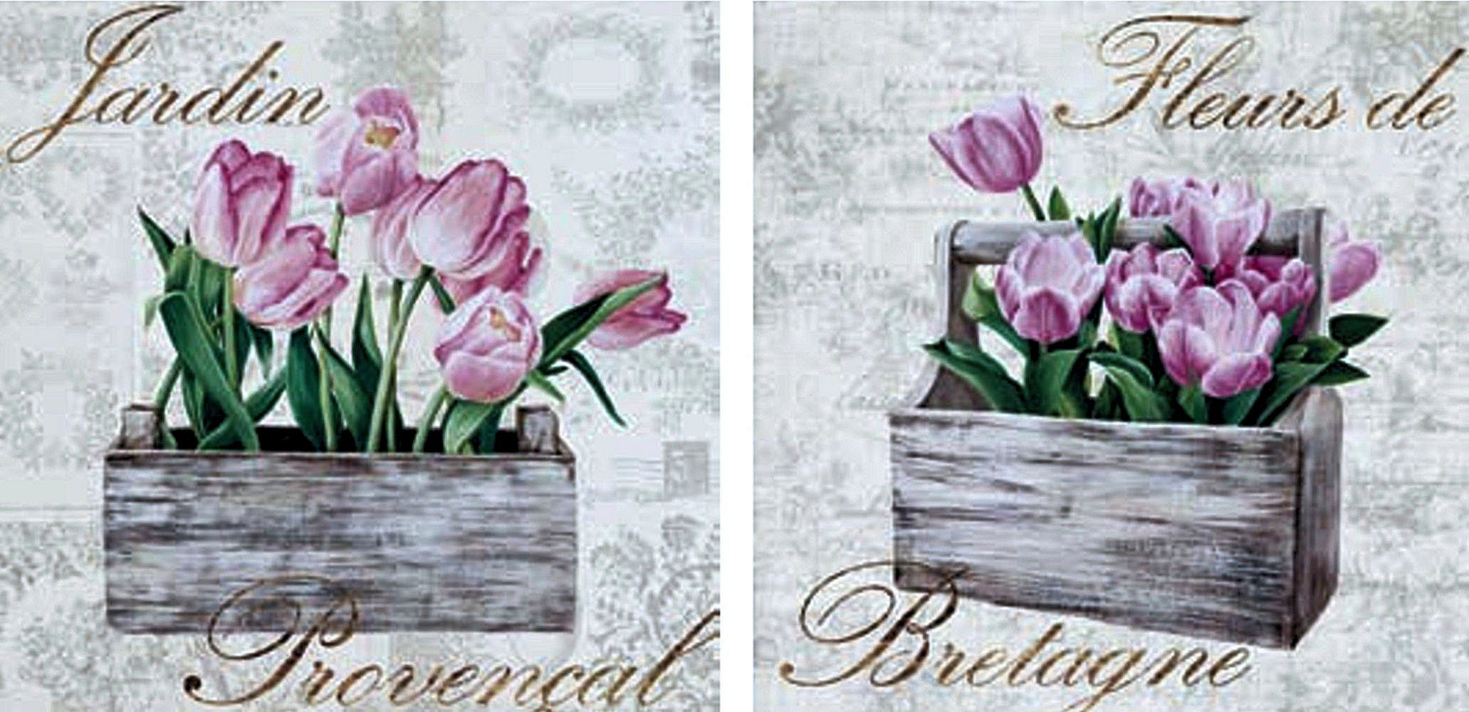 Home affaire Artprint R.DELLAL / Jardin Provencal, Fleurs de Bret. (set, 2 stuks)