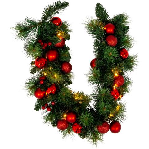 näve led-lichtsnoer LED-Weihnachtslichterkette mit Dekoration l: 100cm rot