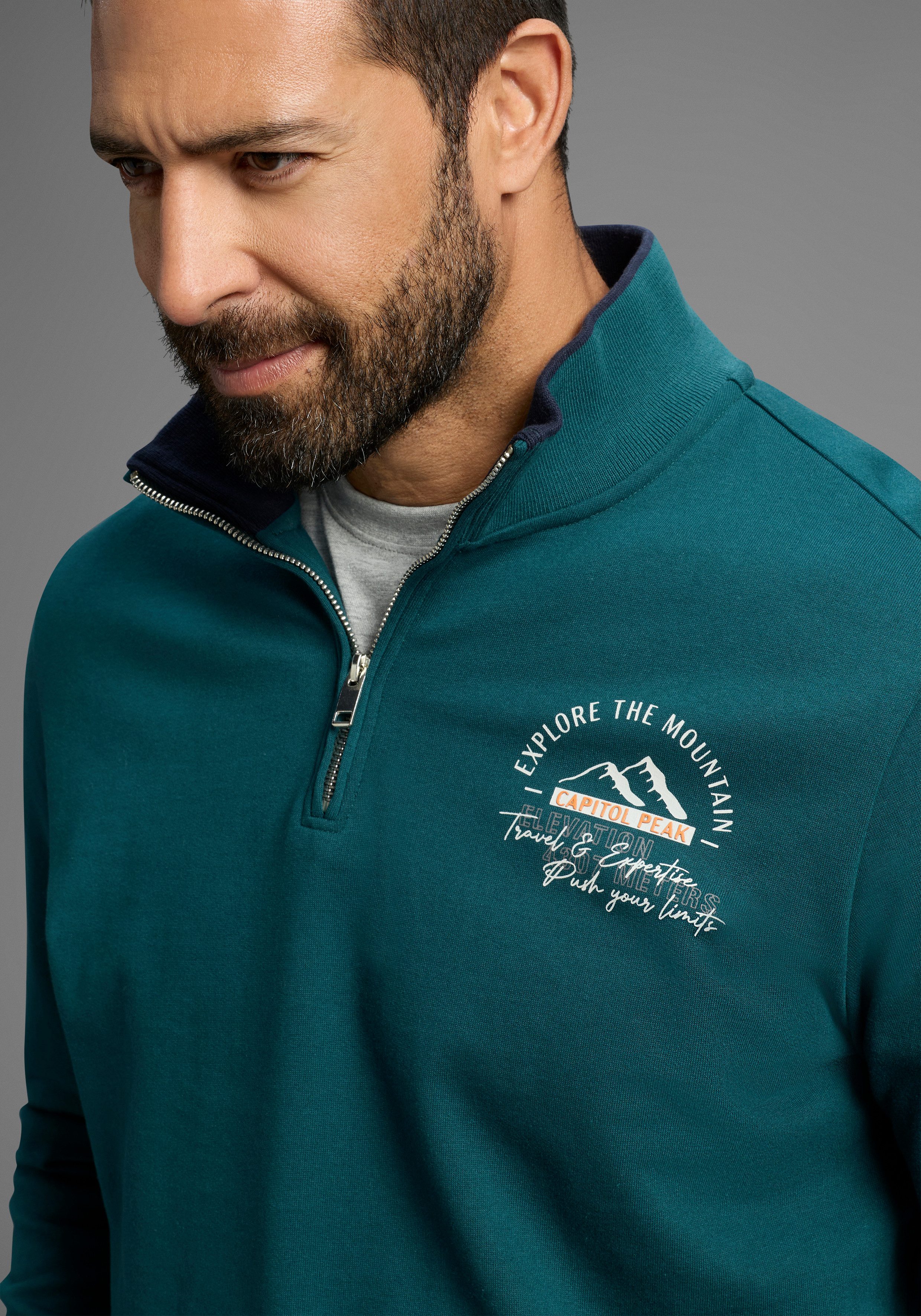 Man's World Sweatshirt met contrasterende kraag - nieuwe collectie