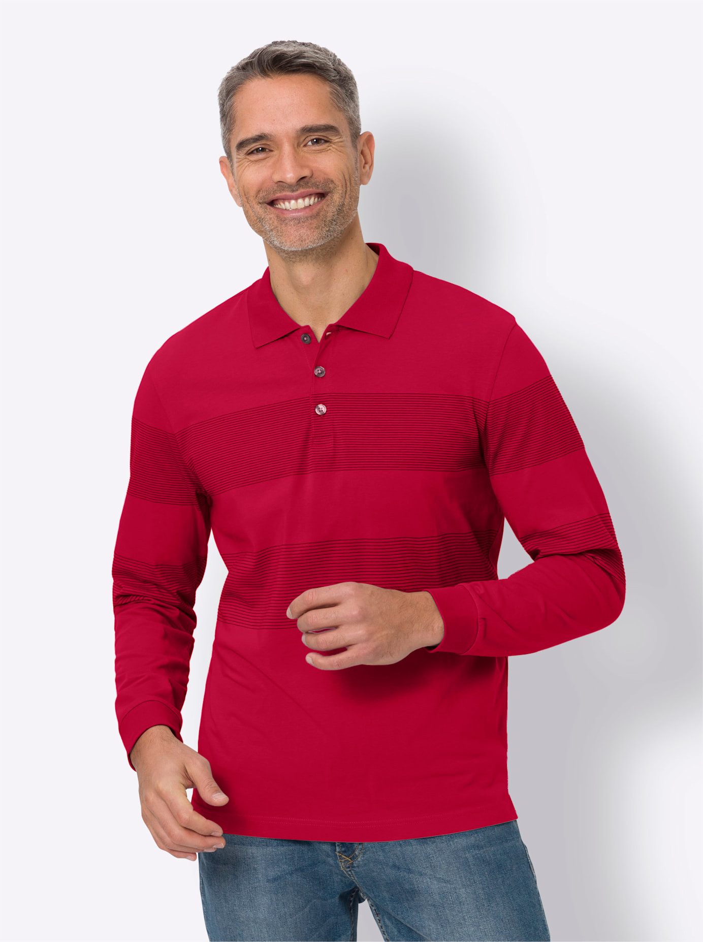 Classic Poloshirt met lange mouwen (1-delig)