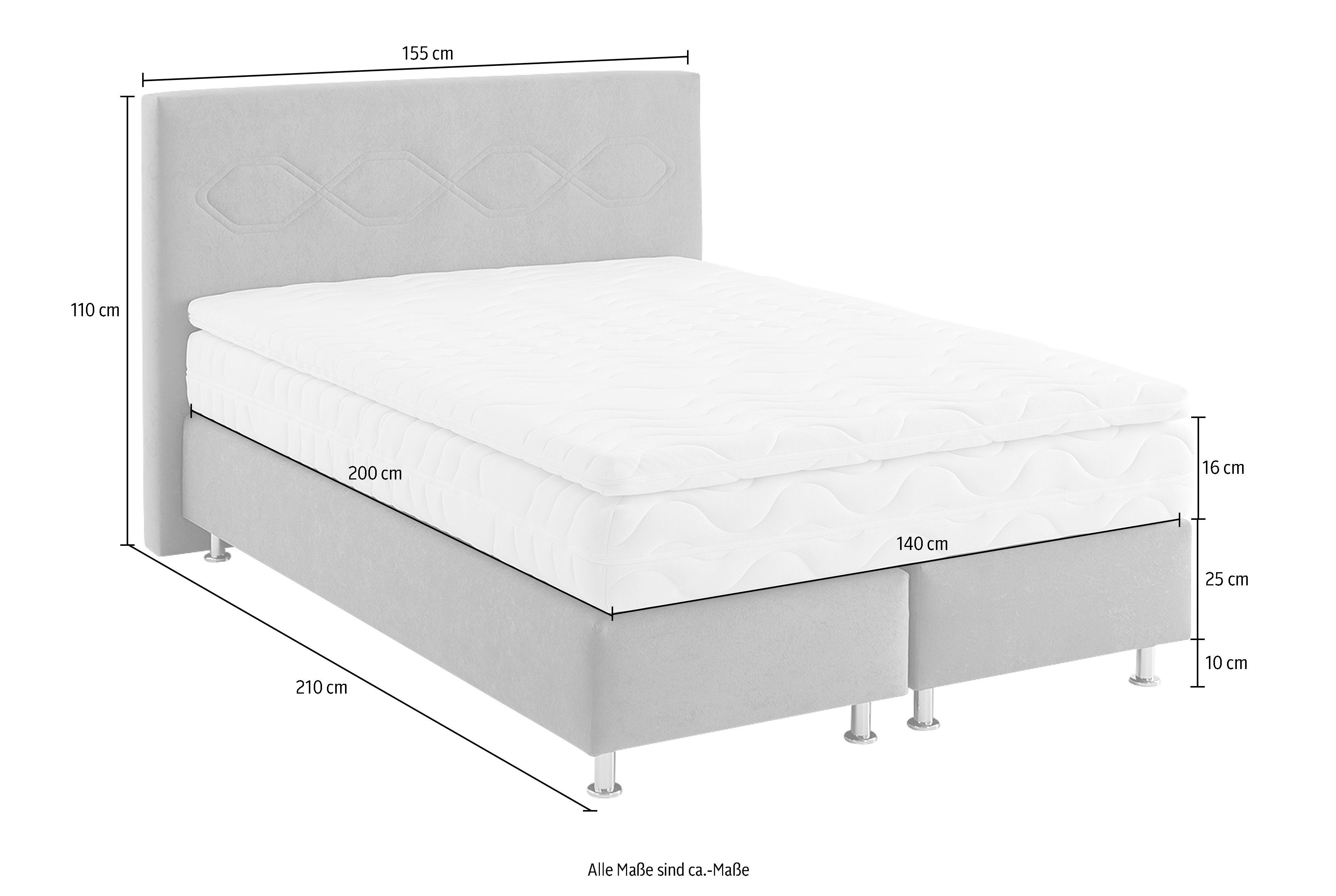 Westfalia Polsterbetten Boxspring naar keuze met topmatras