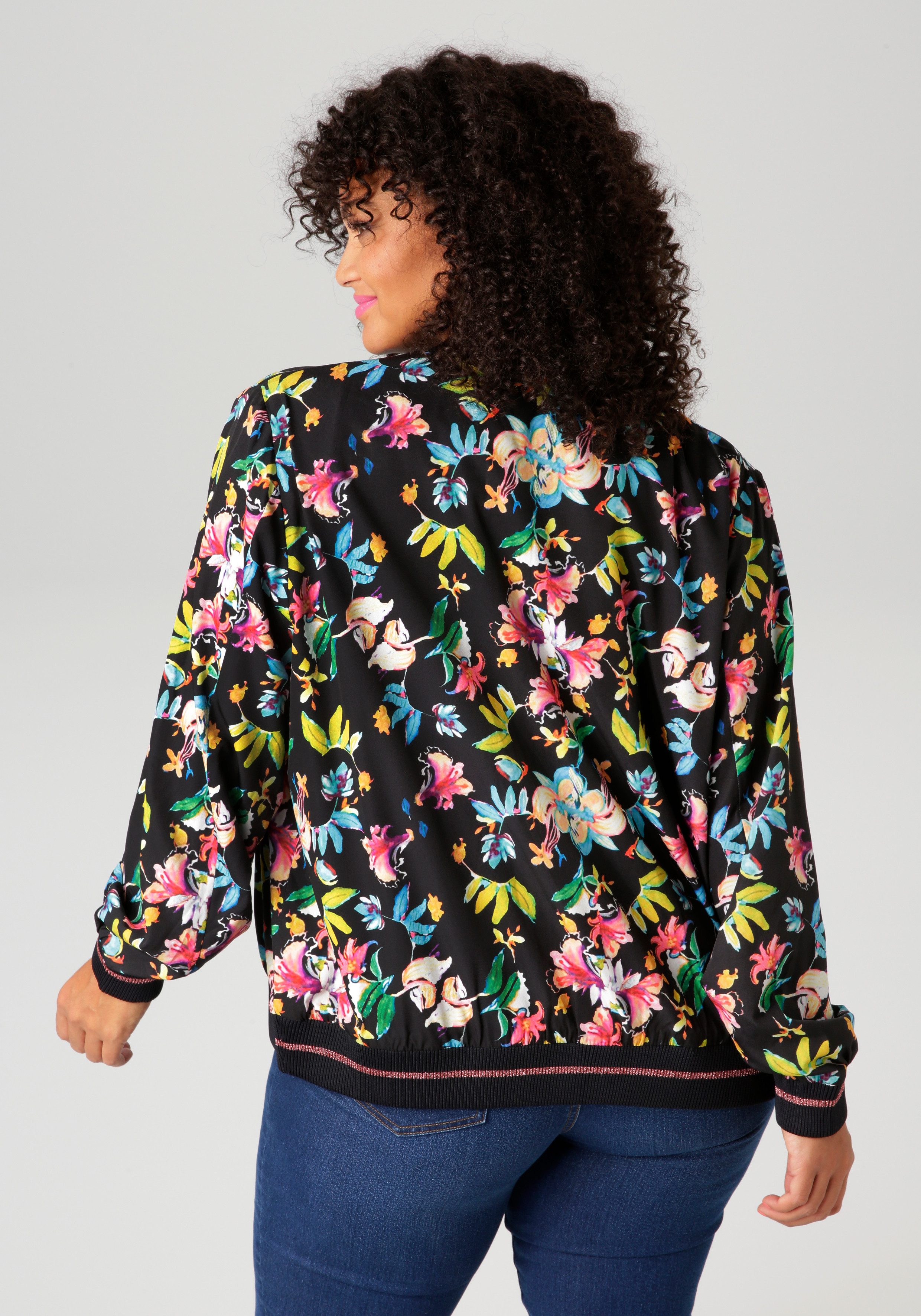 Aniston PLUS Blouson Met bloemenprint - NIEUWE COLLECTIE