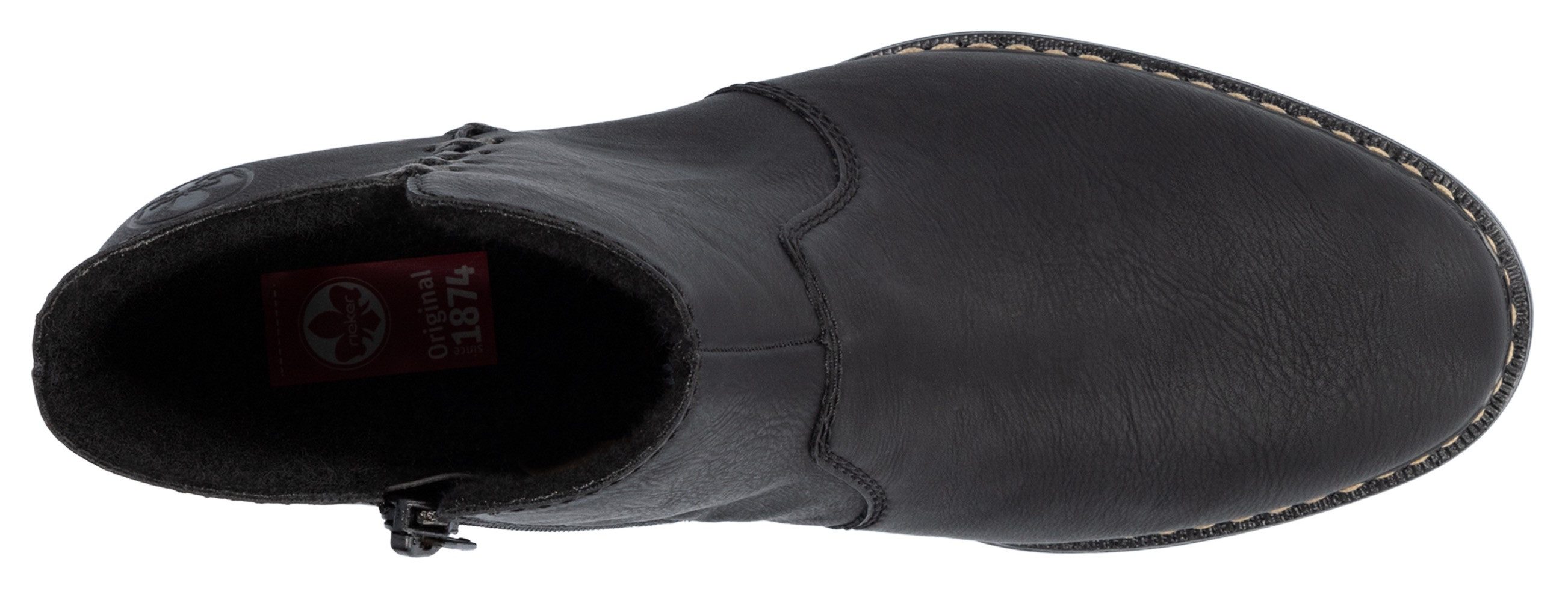 Rieker Laarsjes , ritssluiting-enkellaars, ankleboots met blokhak