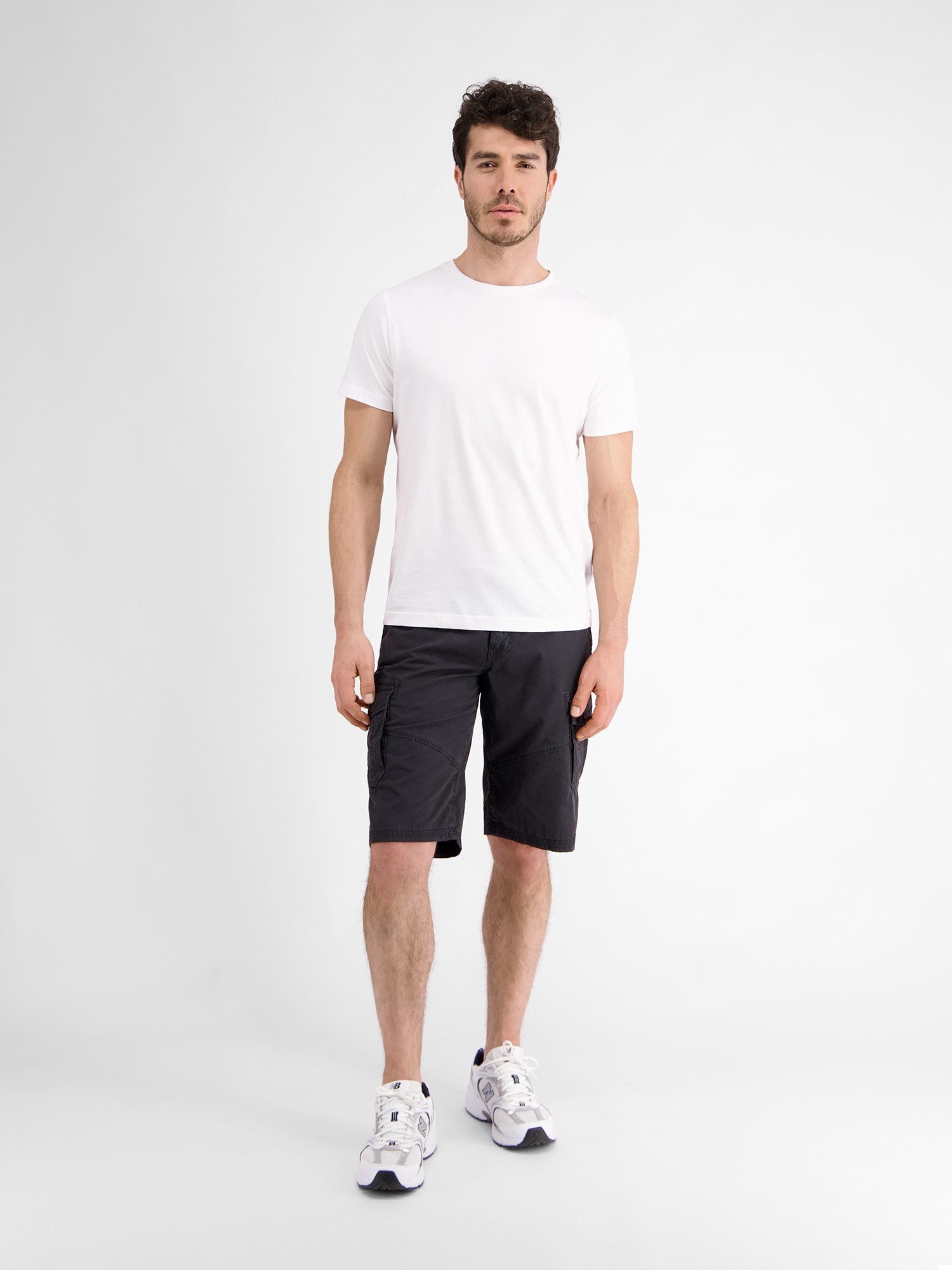 Lerros Bermuda LERROS effen cargobermuda met riem