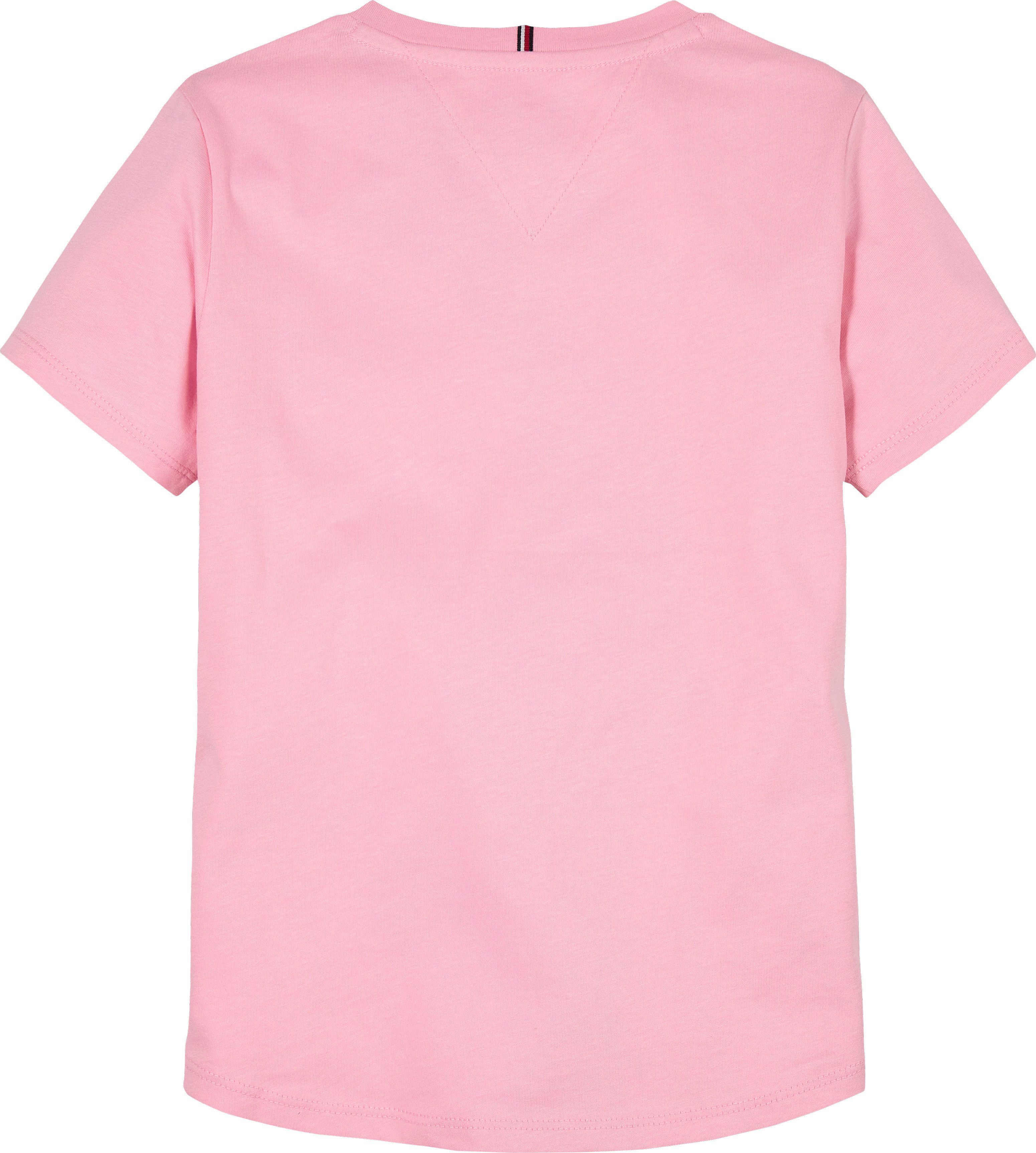 Tommy Hilfiger T-shirt TOMMY SCRIPT SLIM TEE SS met glinsterend opschrift