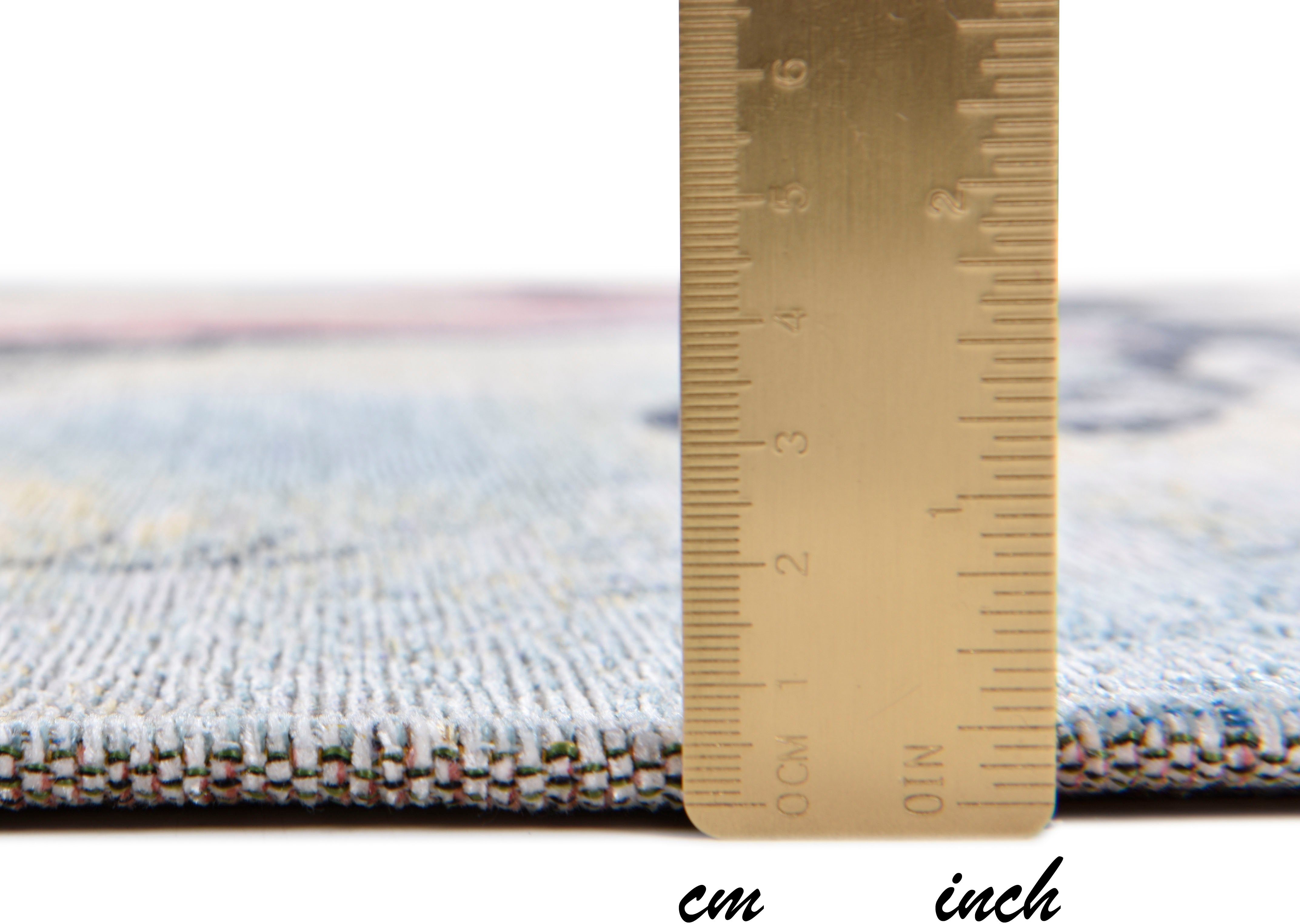 Gino Falcone Vloerkleed Cosima-108 plat geweven jacquard-vloerkleed, met chenillegaren, modern bloemdesign