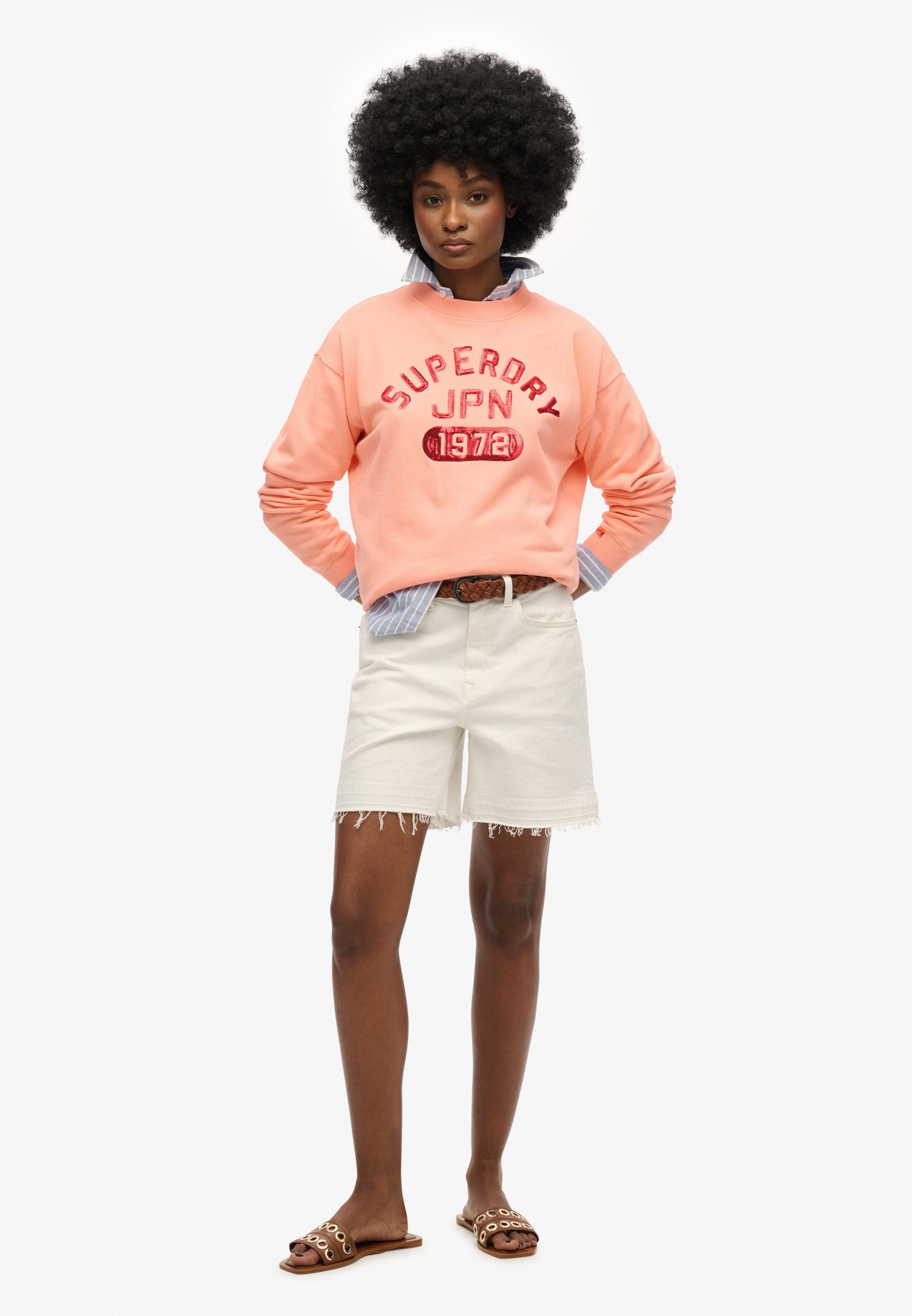 Superdry Sweatshirt EMBELLISHED VARSITY LOOSE CREW