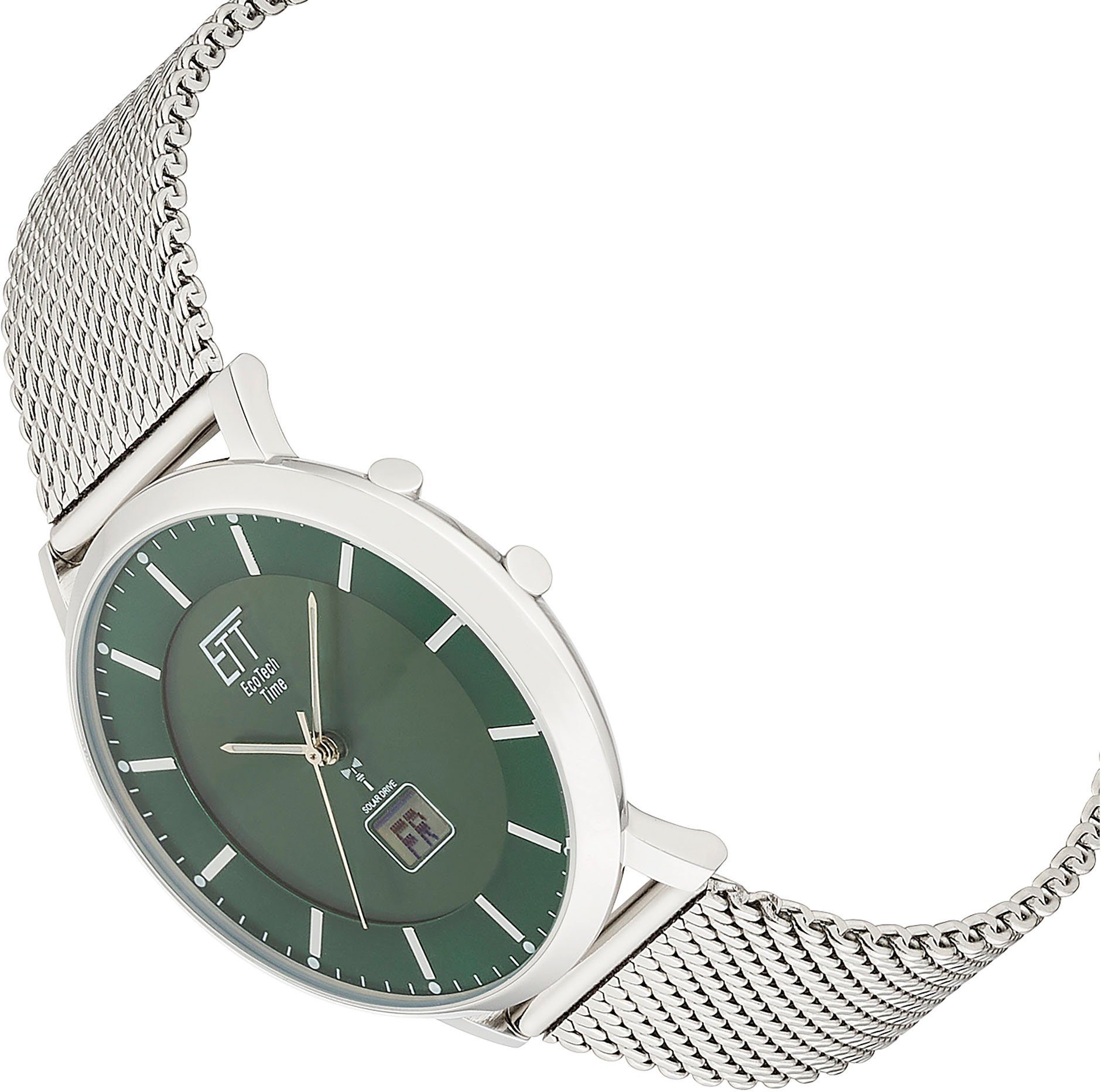ETT Radiografisch horloge Atacama Horloge, herenhorloge, datum, solar, ideaal ook als cadeau (set, 2-delig, Met verwisselbaar bandje van leer)
