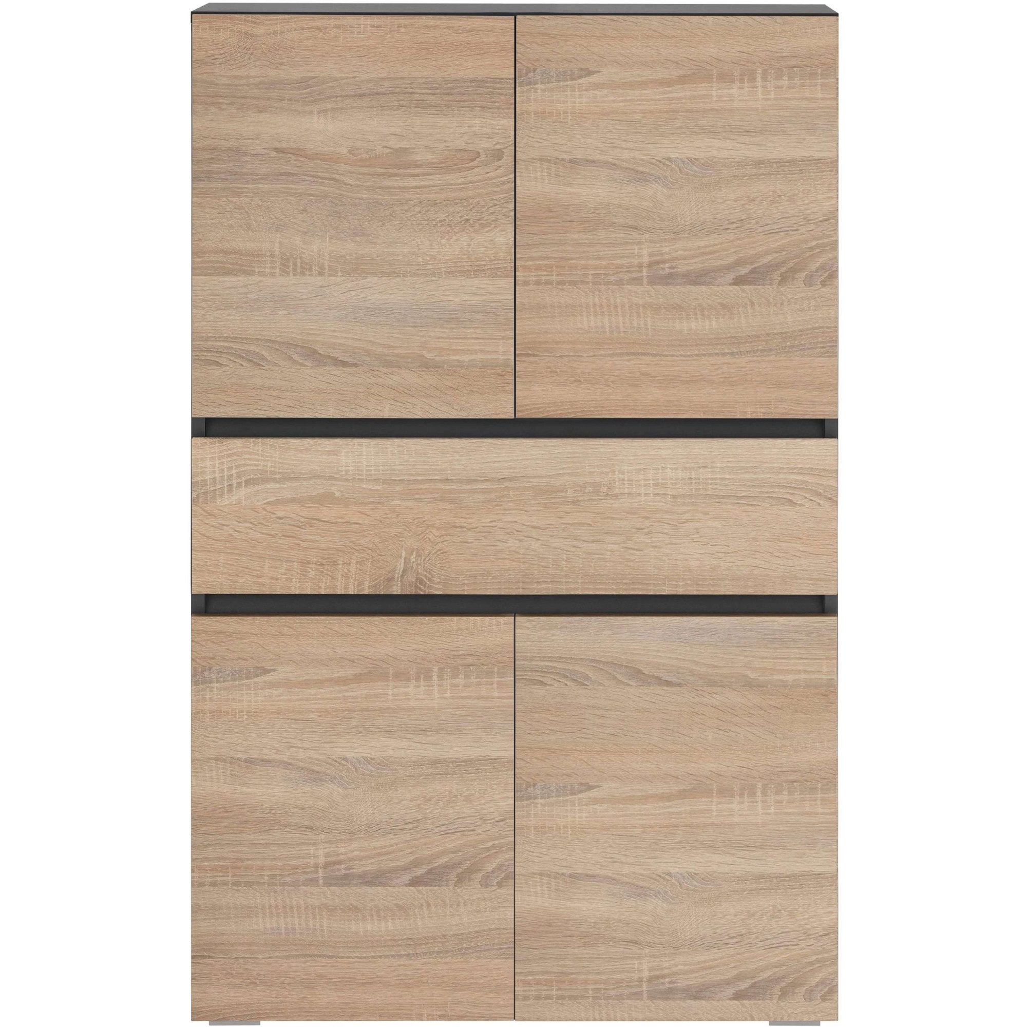 Home affaire Halfhoge kast Wisla met 4 deuren & 1 lade, breedte 76 cm, hoogte 130 cm
