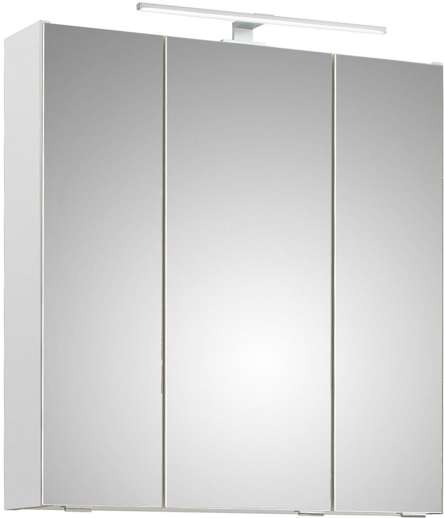Saphir Spiegelkast Quickset 857 badkamermeubel, 3 spiegeldeuren, 6 planken, 65 cm breed