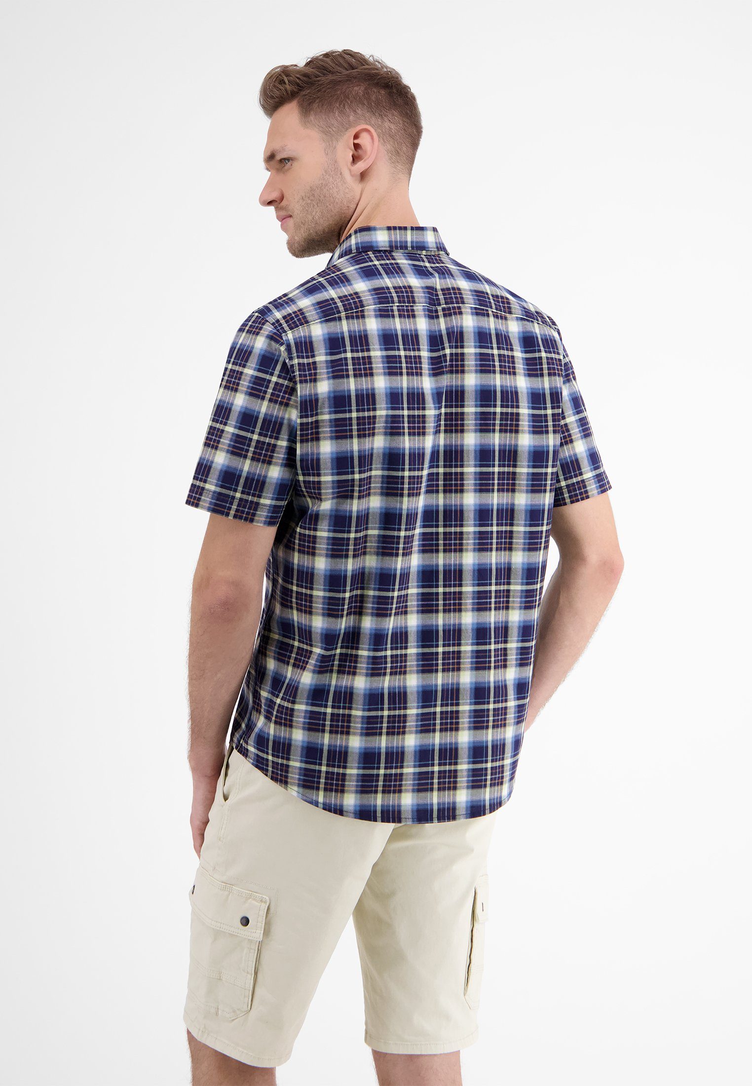 Lerros Overhemd met korte mouwen LERROS korte mouw overhemd *Poplin Check*