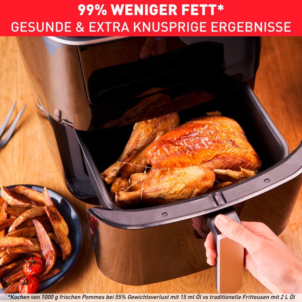 Tefal Airfryer Easy Fry Grill & Steam Grill + stoomkoker, 7 automatische programma's, 6,5 liter, timer, FW2018