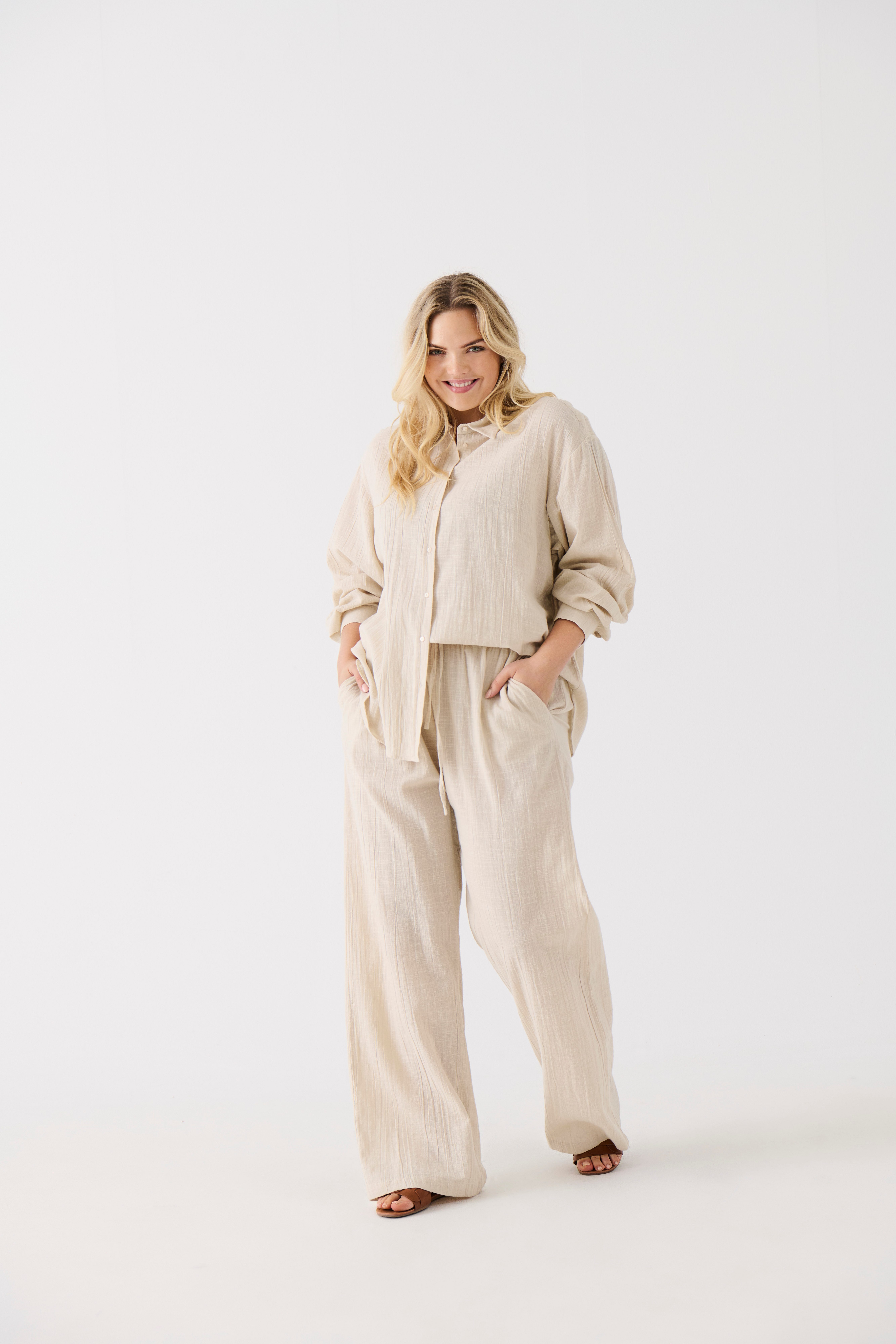 ONLY CARMAKOMA Comfortbroek CARTIZANA COTTON LOOSE PANTS WVN NOOS