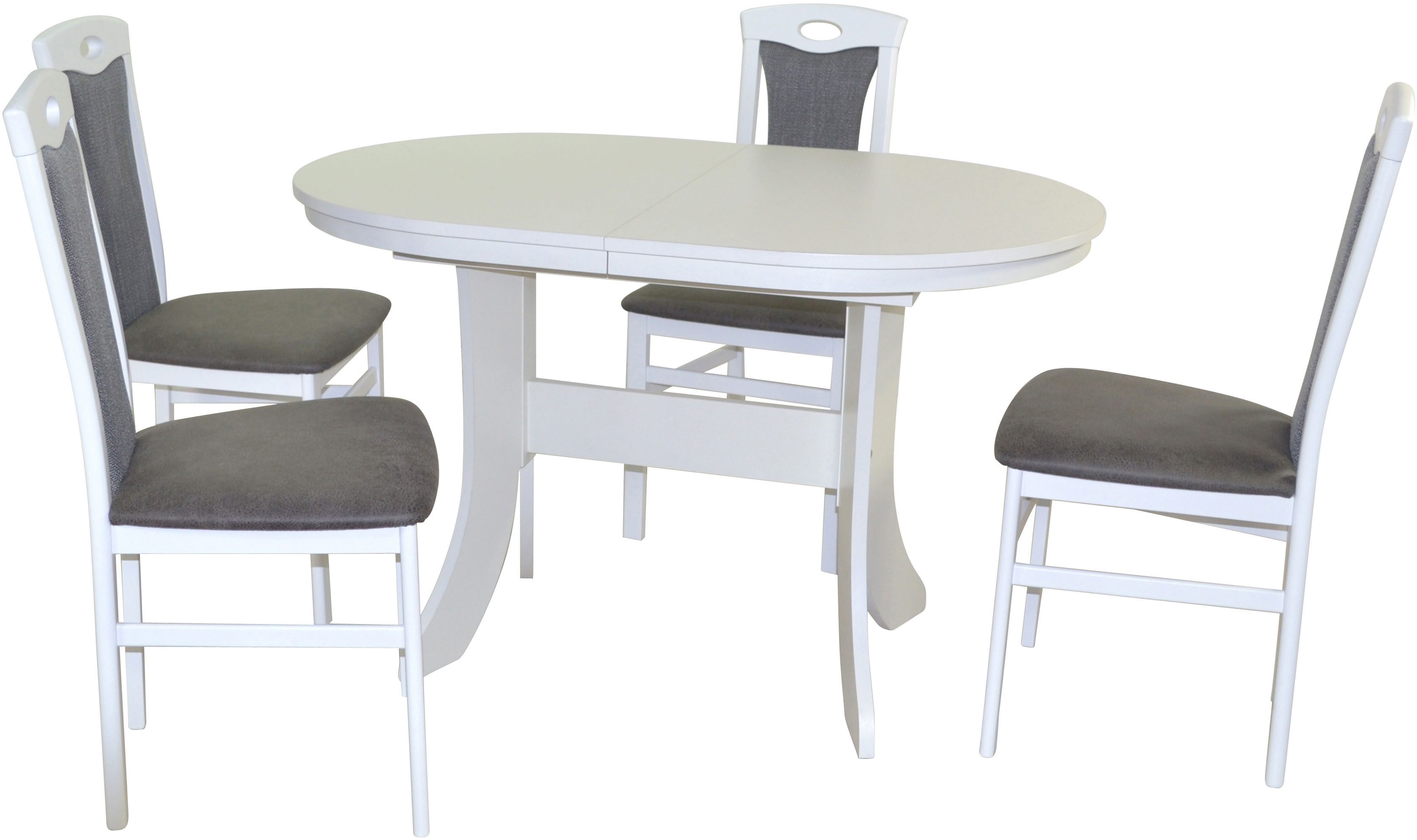 HOFMANN LIVING AND MORE Eethoek 5-delige eethoek Stoelen voorgemonteerd (voordeelset, 5-delig) eethoeken zwart