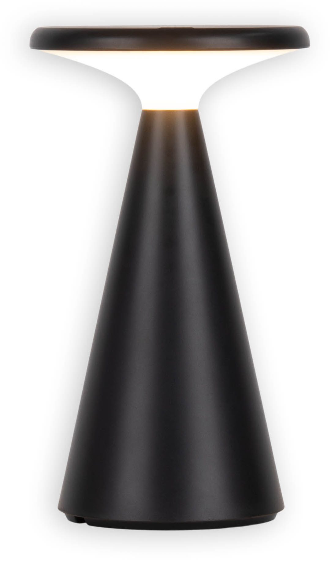 näve Led-tafellamp Palu Zonne-/accu-aangedreven, aanraking, dimbaar, geheugen, USB-C oplaadkabel, warmwit (1 stuk)