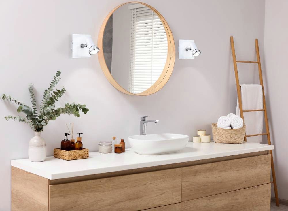 EGLO Wandlamp TAMARA wandlamp, badkamerlamp, spot, wit, chroom, GU10, IP44